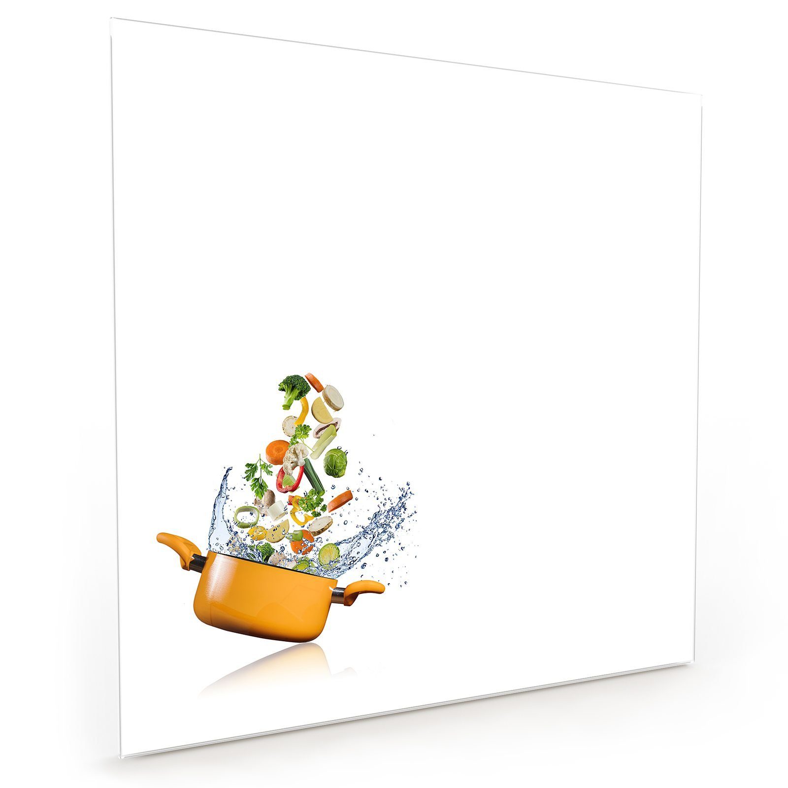mit Motiv Glas Gemüse Spritzschutz mit Primedeco Wasser Küchenrückwand Küchenrückwand aus Top