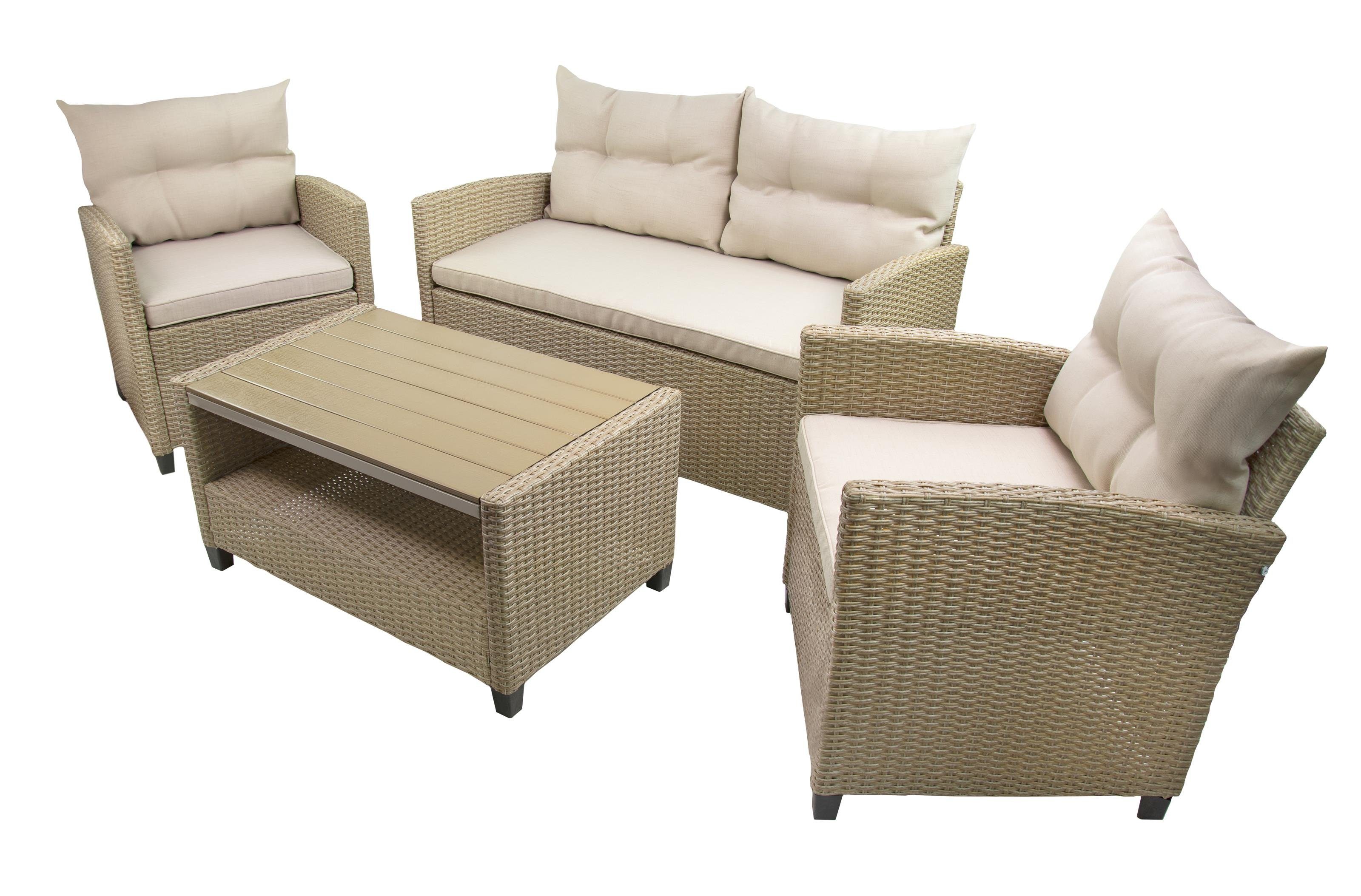 bellavista Home&amp;Garden® Loungeset »Rattan garten Lounge