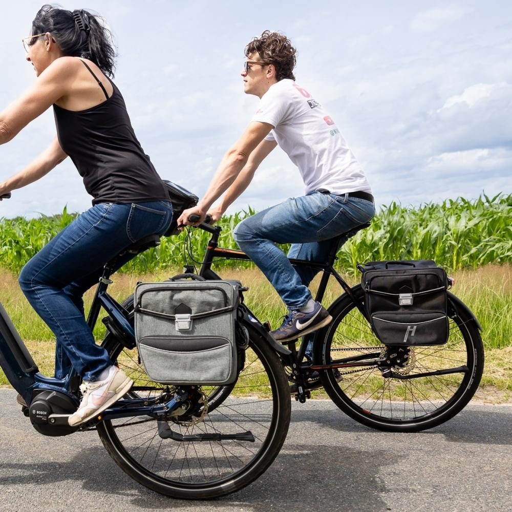 Haberland Fahrradtasche Haberland Doppeltasche 33l Max schwarz - robuste Gepäckträgertasche mi
