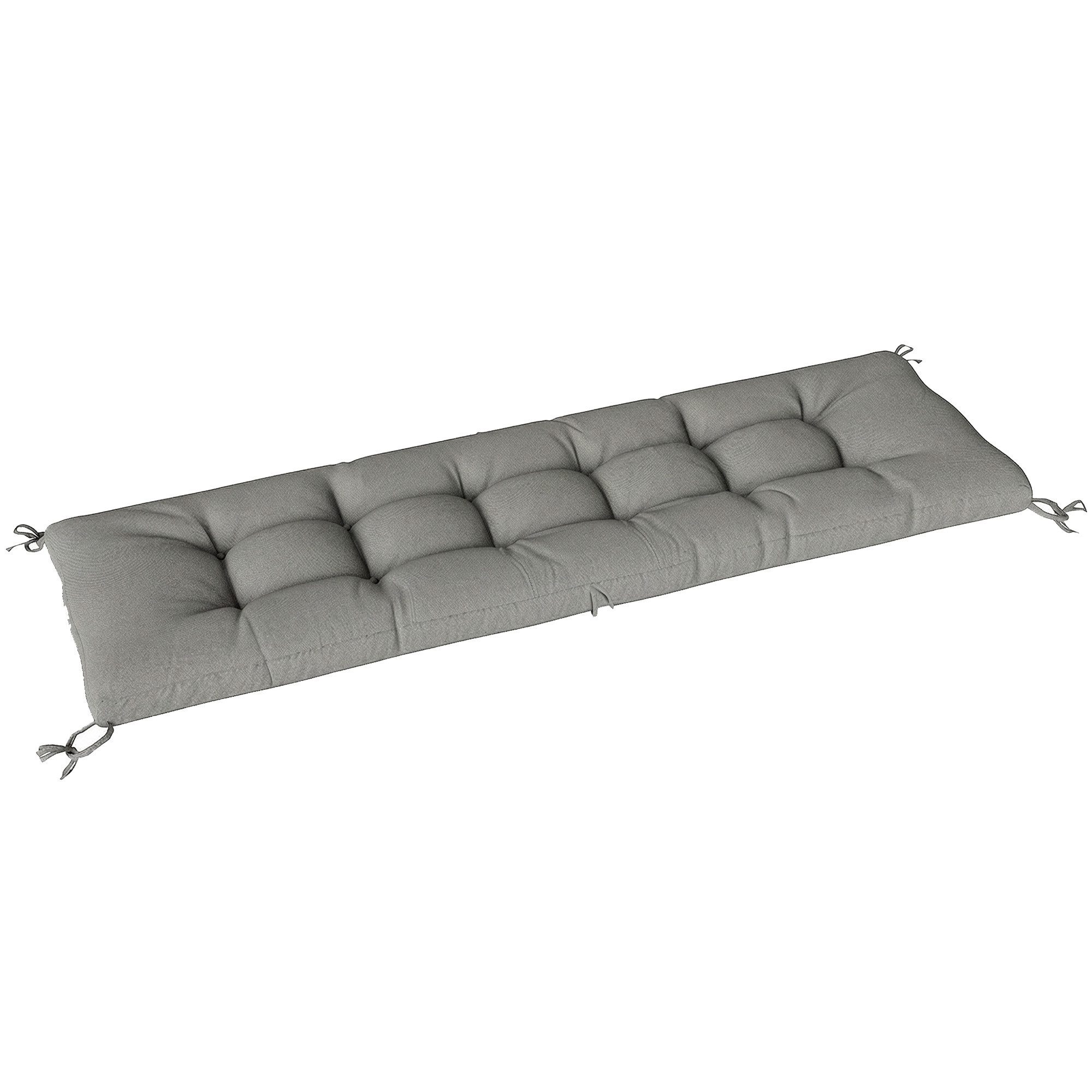 Outsunny Sitzkissen Palettenkissen Abnehmbar Palettenpolster mit Befestigungsbändern, für die meisten Liegen 198 x 65 x 13 cm, Hellgrau