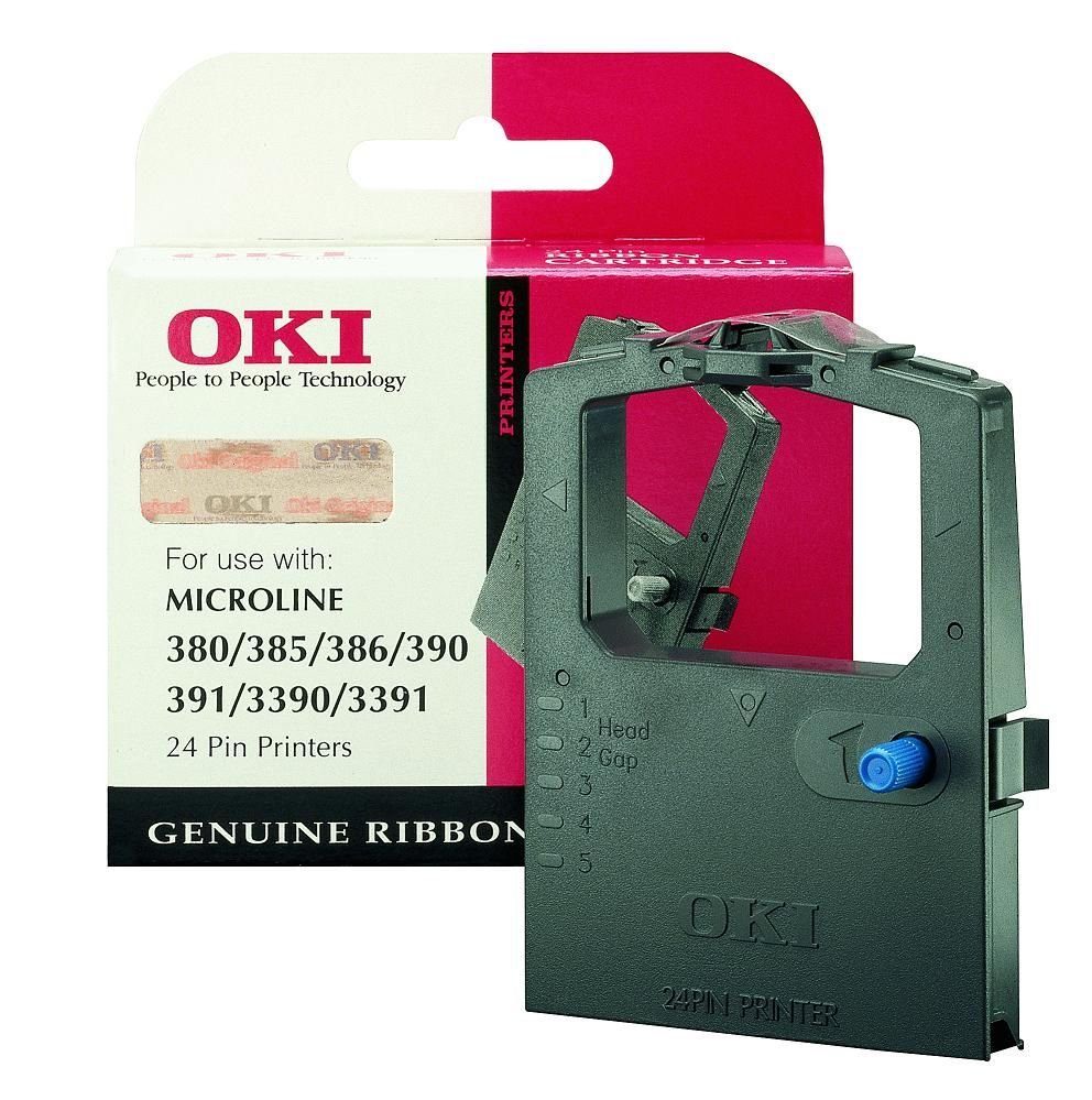 Thumbnail - OKI Beschriftungsband Farbband schwarz Textil ML 380/385/390/391/3390/3391