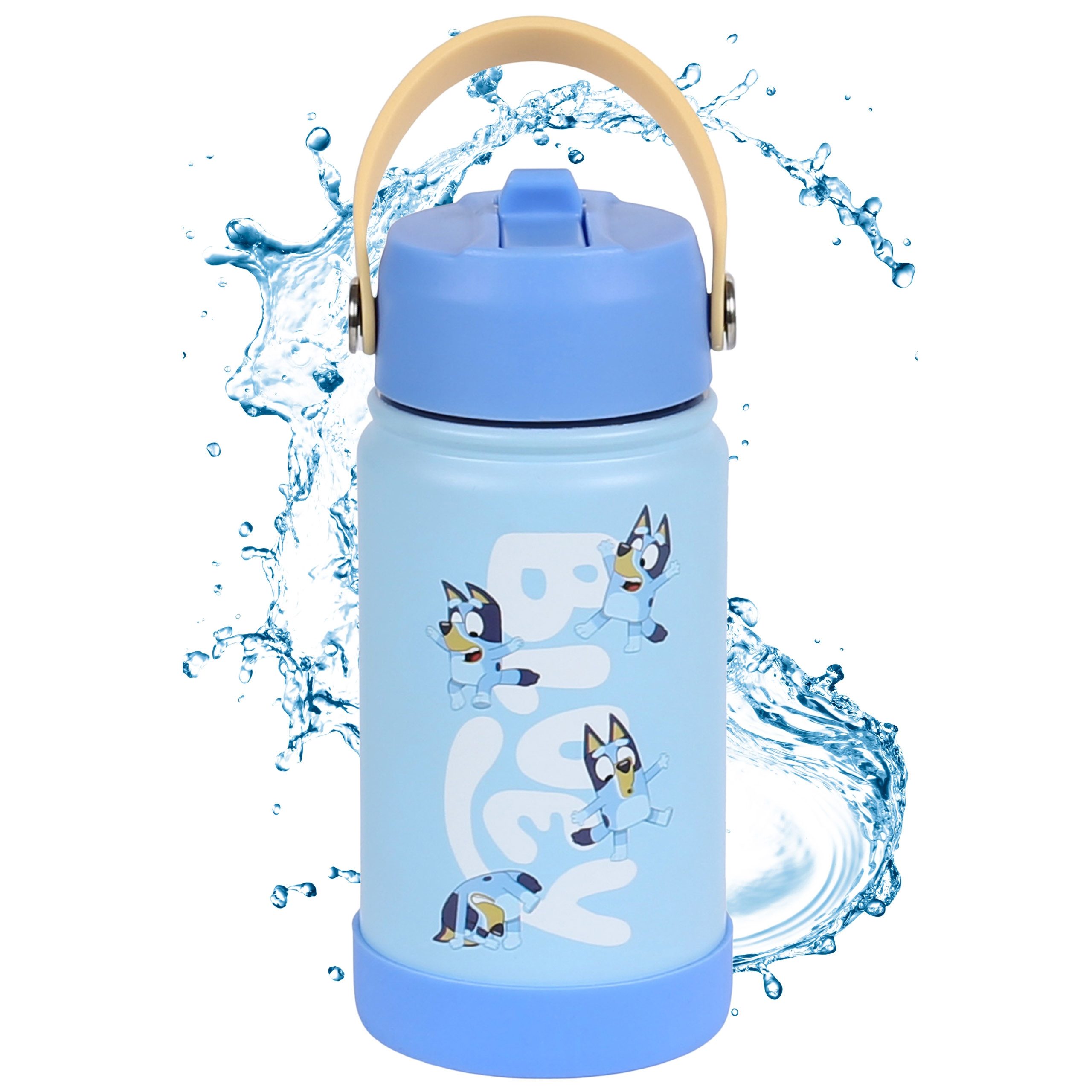 Bluey Trinkflasche BLUEY Edelstahl-Trinkflasche mit Trinkverschluss, 350 ml, Mädchen