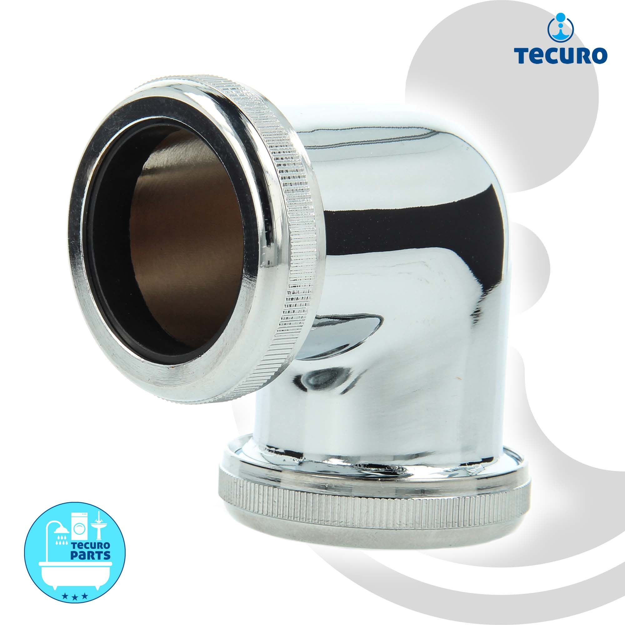 tecuro Siphon Winkel/Kupplung zum Verbinden von Ø 32 mm Siphonrohren Tauchrohren
