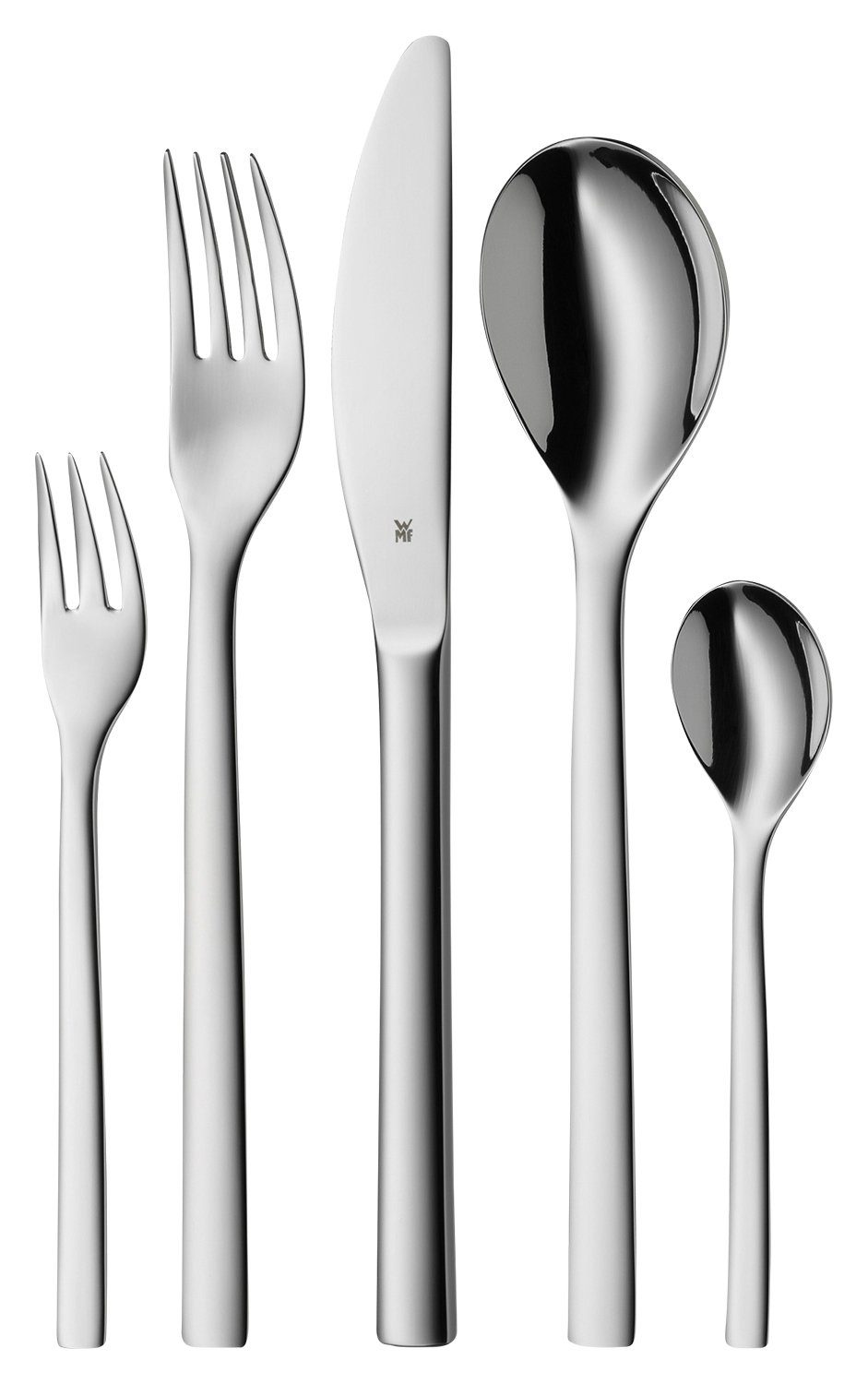 WMF Besteck-Set ATRIA, 30-tlg., Edelstahl 18/10, für 6 Personen (30-tlg), 6 Personen, Cromargan Edelstahl 18/10, Farbecht, Geschmacksneutral, Spülmaschinengeeignet, Säurebeständig