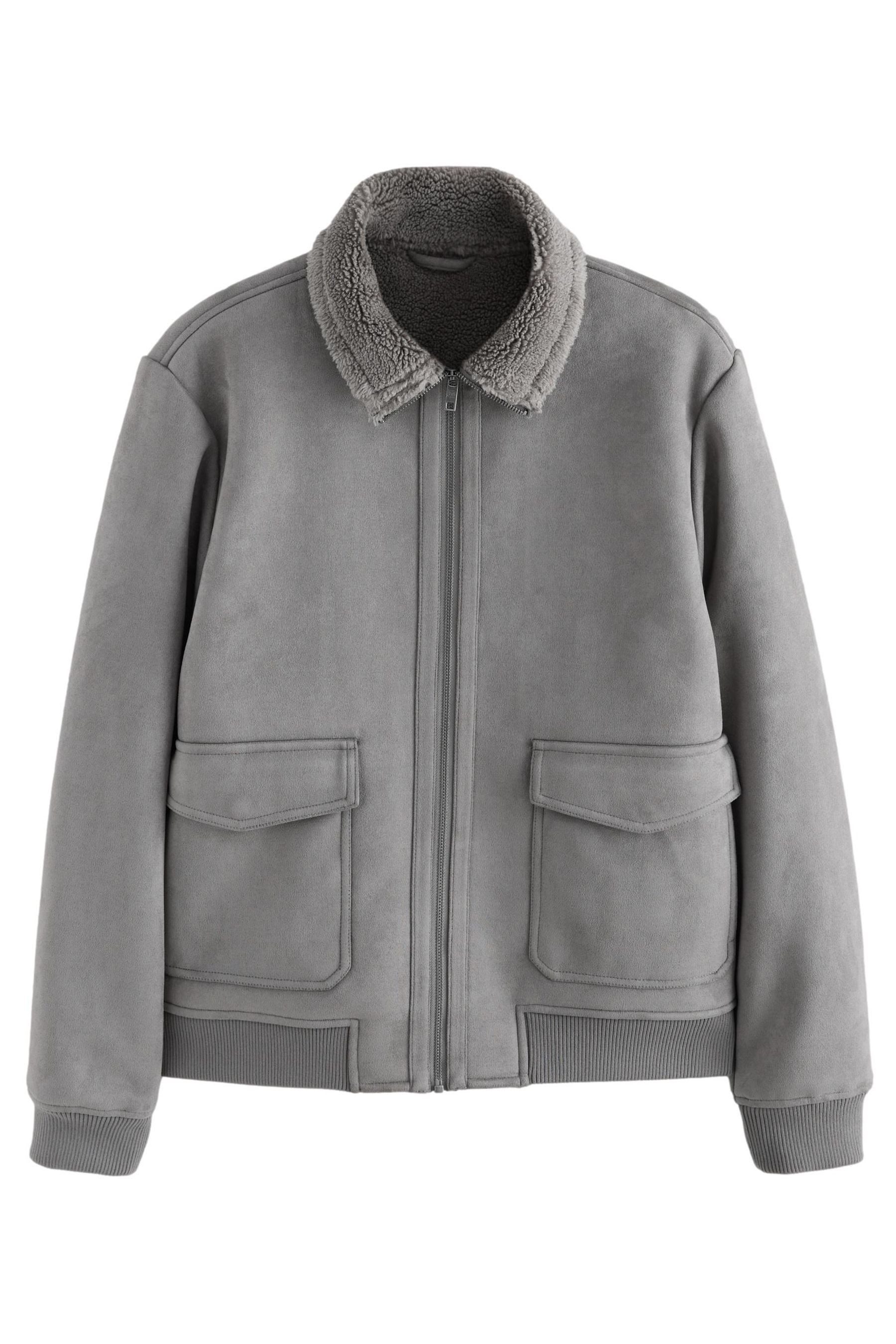 Next Lederjacke Jacke aus Velourskunstfell mit Teddyfutter (1-St) günstig online kaufen