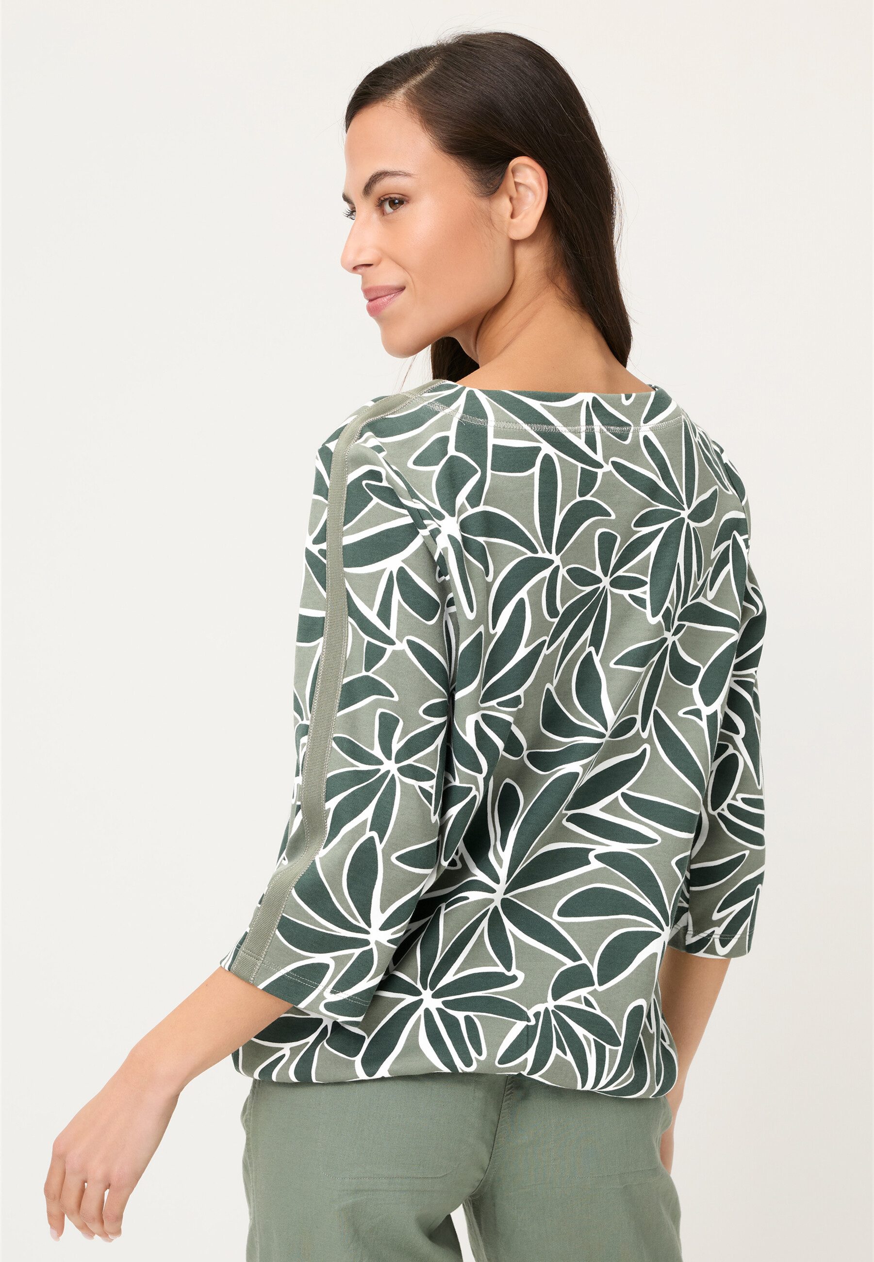 Olsen Sweatshirt Sweatshirt mit Allover-Dessin