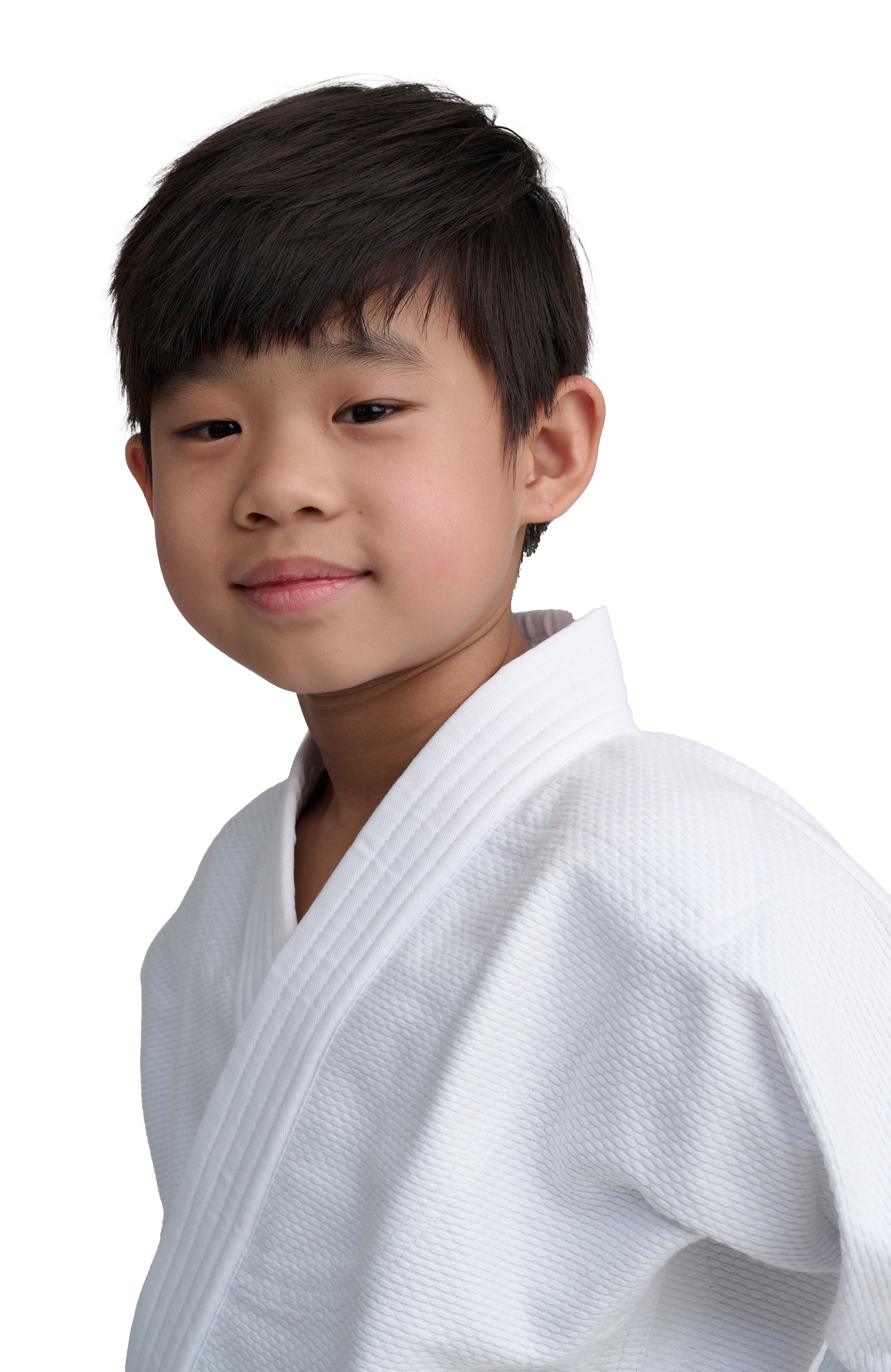 IPPONGEAR Judoanzug der Gummizug Kinder inkl & Stoffdichte Schnürbund (Einsteiger Future Hose Gürtel), 335gr/m² I an 2 Judoanzug & weißem