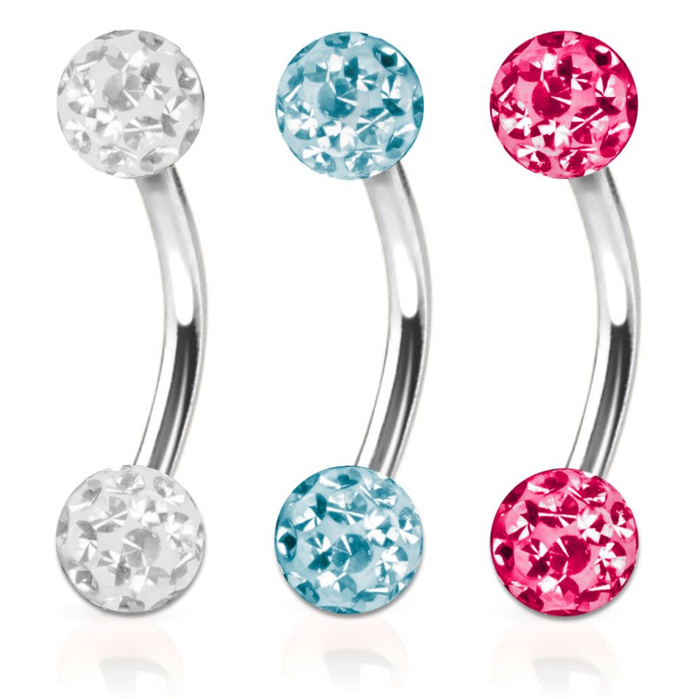 viva-adorno Augenbrauenpiercing Piercing Banane Kristall Ferido Zirkonia Ku günstig online kaufen