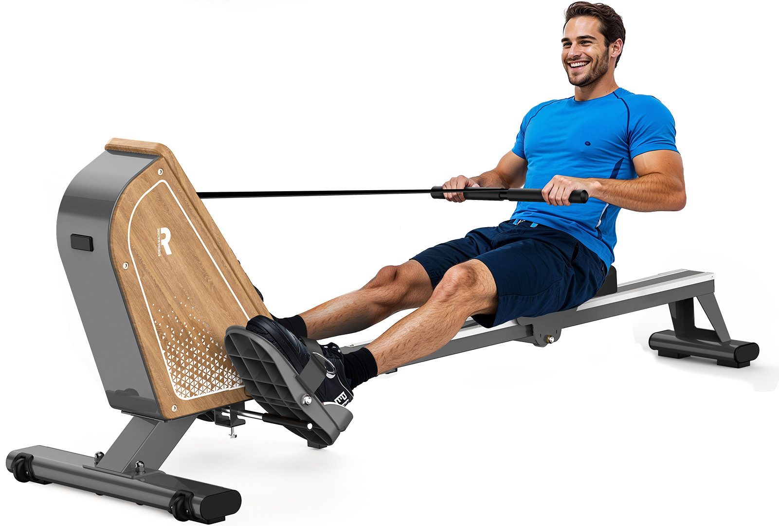 VOWVIT Rudergerät für Zuhause OR3-Kompaktes Rudergerät mit Bluetooth-Monitor, 16 Resistance Levels,Vertikale Aufbewahrung