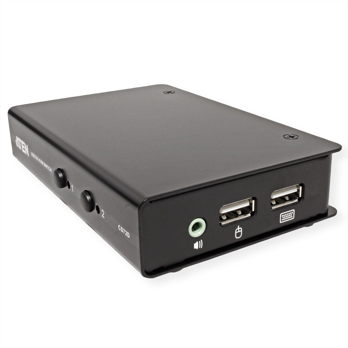 Aten CS72D KVM Switch DVI, USB, Audio, 2 Ports Computer-Adapter