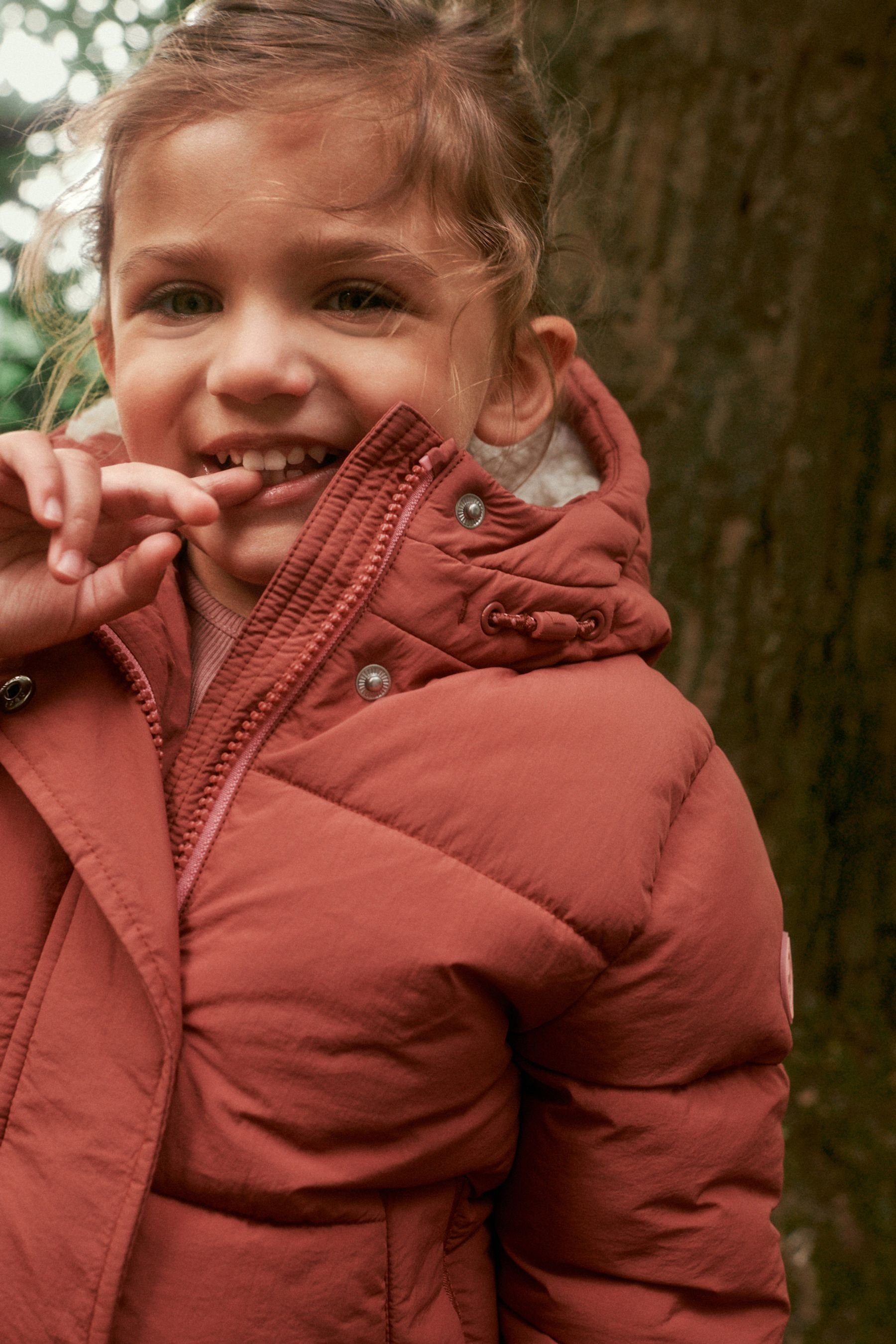 Next Steppjacke Wasserabweisender, wattierter (1-St) Rust Mantel