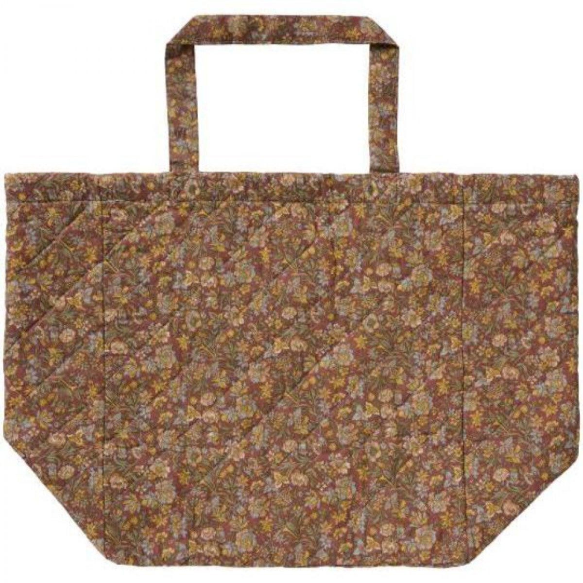 Ib Laursen Einkaufskorb Ib Laursen Tasche Bordeaux Blumen (45cm)