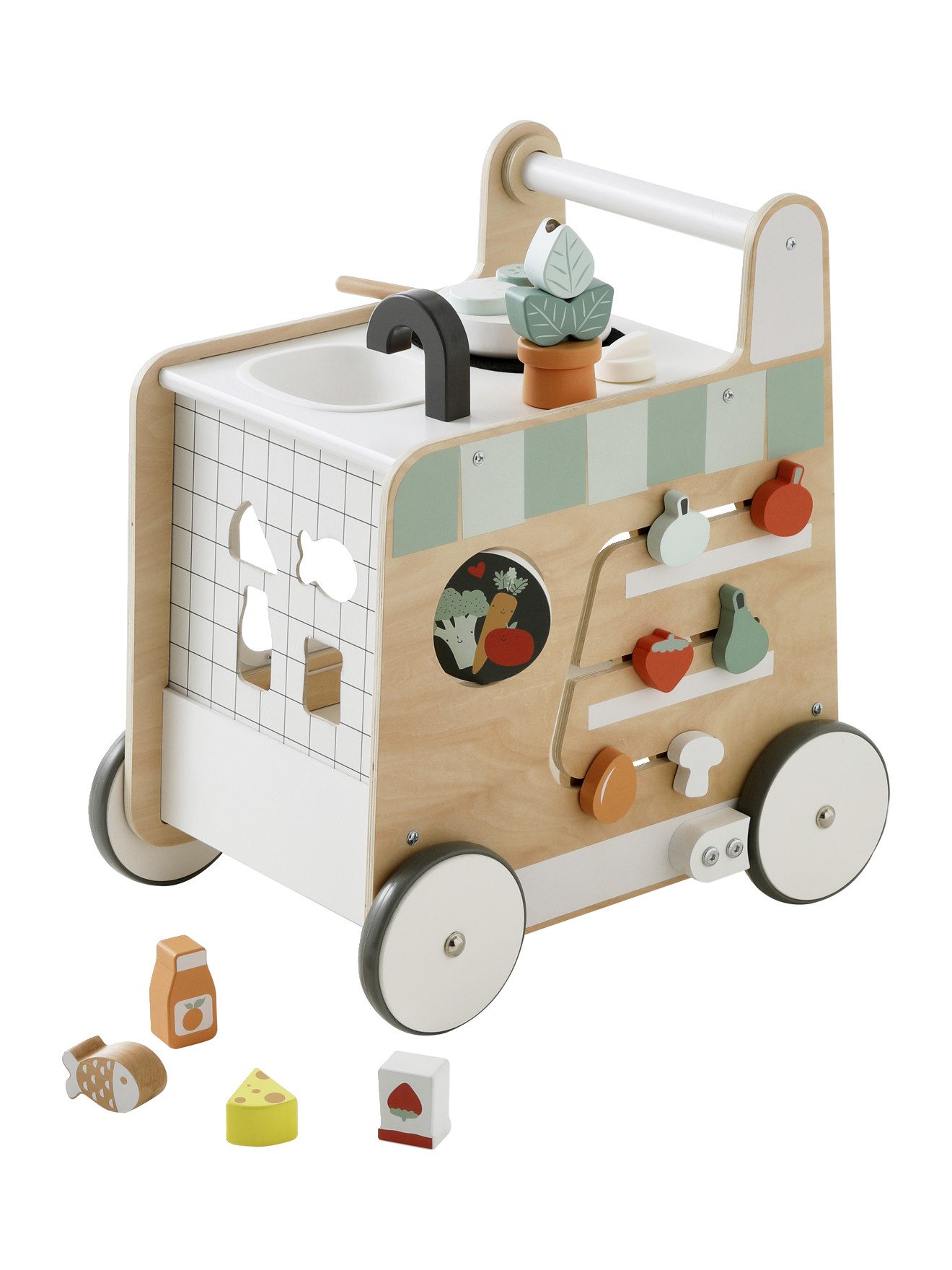 vertbaudet Lauflernwagen 3-in-1-Lauflernwagen mit Spielküche günstig online kaufen
