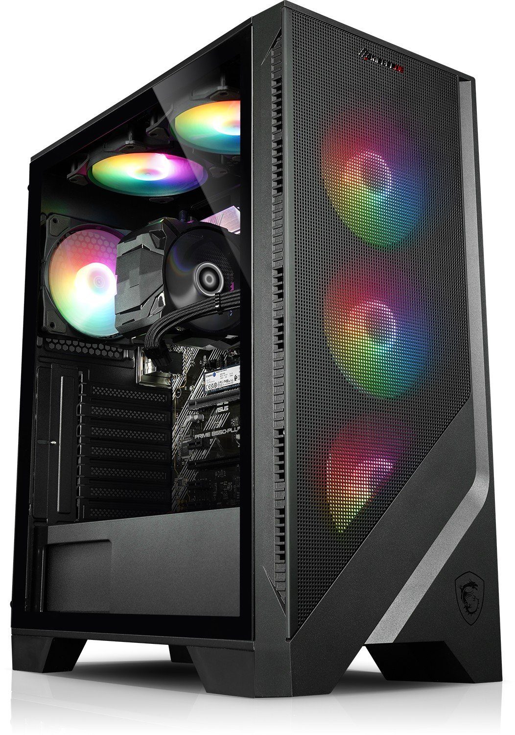 Kiebel Viper V PC (AMD Ryzen 7 AMD Ryzen 7 5700G, Radeon Vega, 16 GB RAM, 500 GB SSD, Luftkühlung, RGB-Beleuchtung, WLAN)