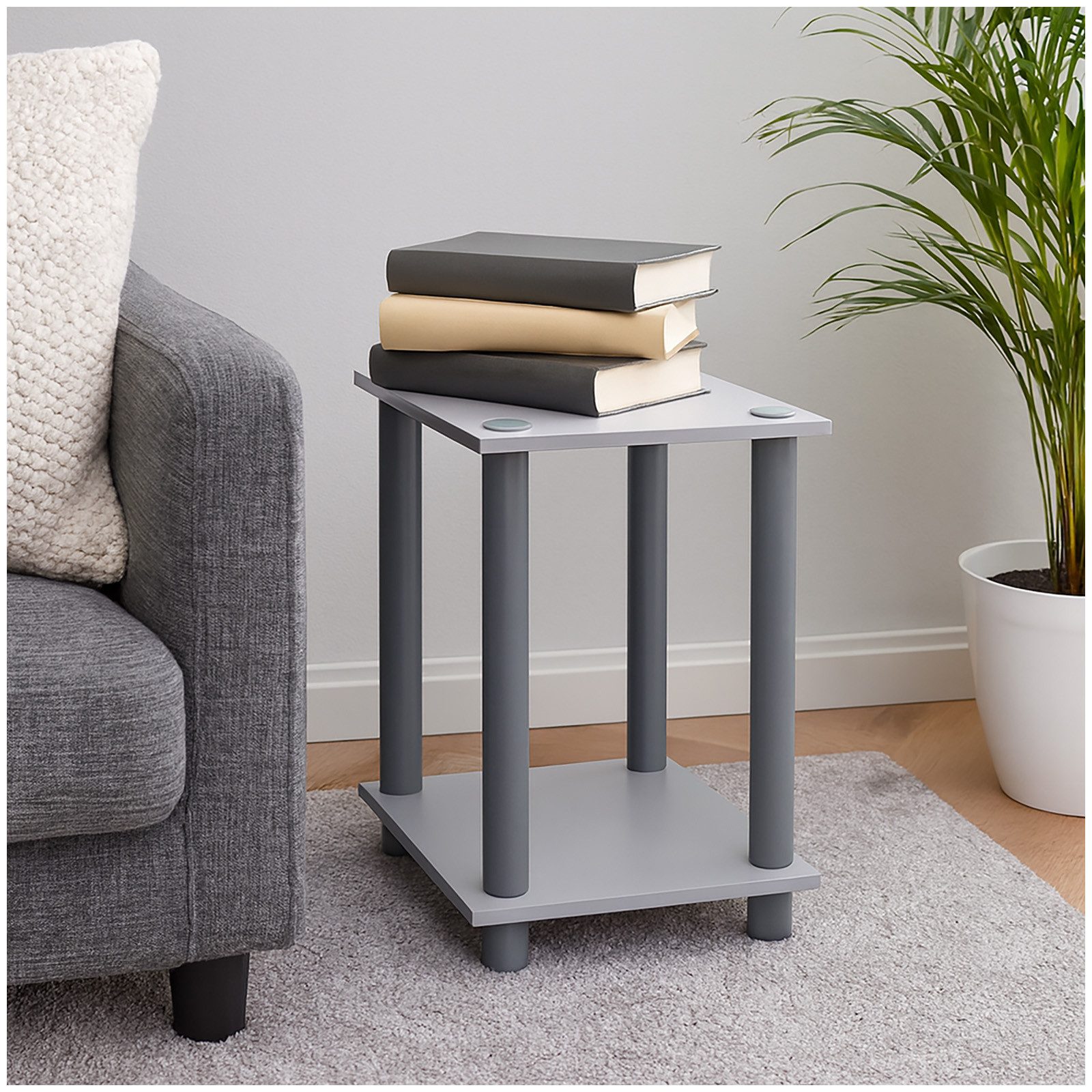 HTI-Living Standregal Moderner Beistelltisch in Grau mit Ablage, Stück 1-tl günstig online kaufen