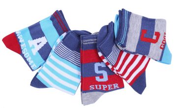 Sarcia.eu Haussocken 5 x blau-rote Socken 37/38.5 EU