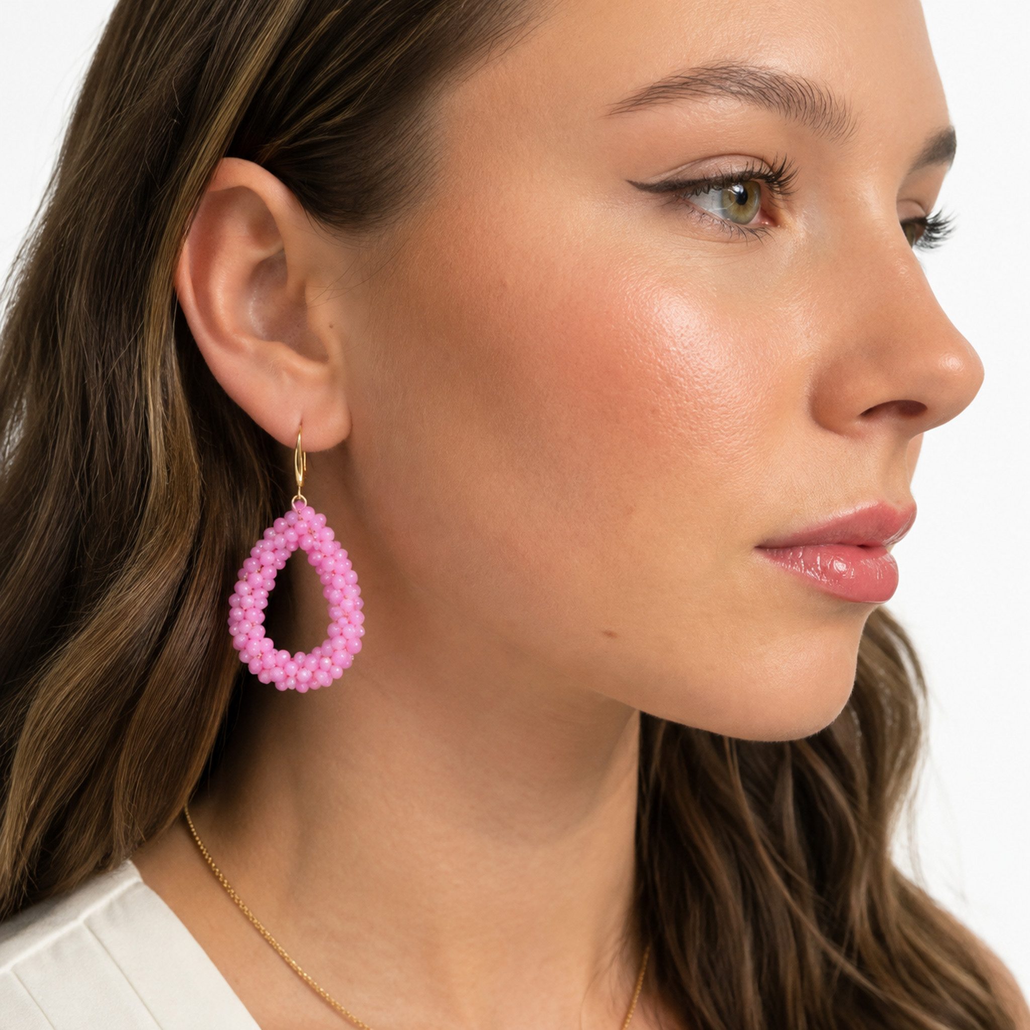 NEXORA Perlenohrringe Perlenohrringe Damen Boho Statement Tropfen Ohrringe (Paar, Paar), Perlenoptik, Tropfenform, goldfarbene Ohrhaken, leicht, elegant