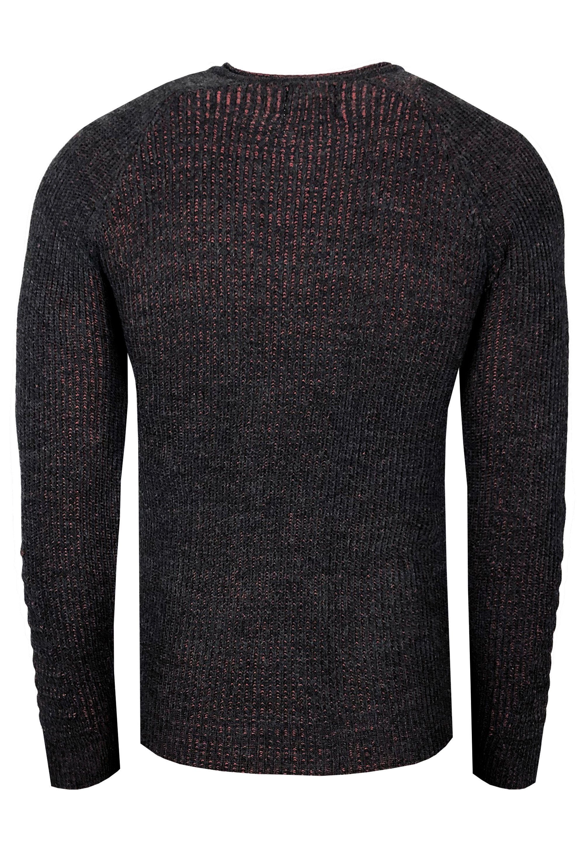 Rusty Strickpullover mit ausgefallenem Neal anthrazit Strickmuster