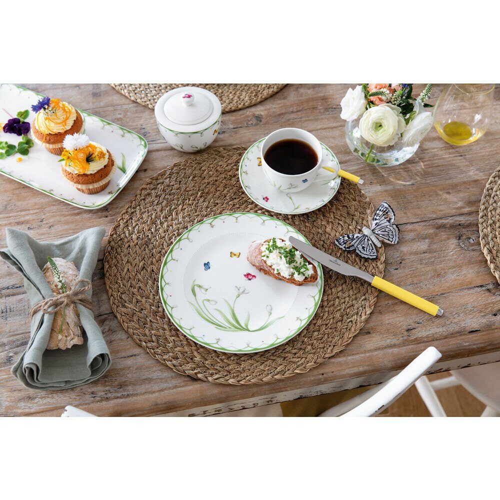 Villeroy & Boch Kuchenplatte Kuchenplatte 35x16cm rechteckig Colourful Spring, Premium Porcelain, Kuchenplatte, 35,00cm, Premium Porcelain, grün