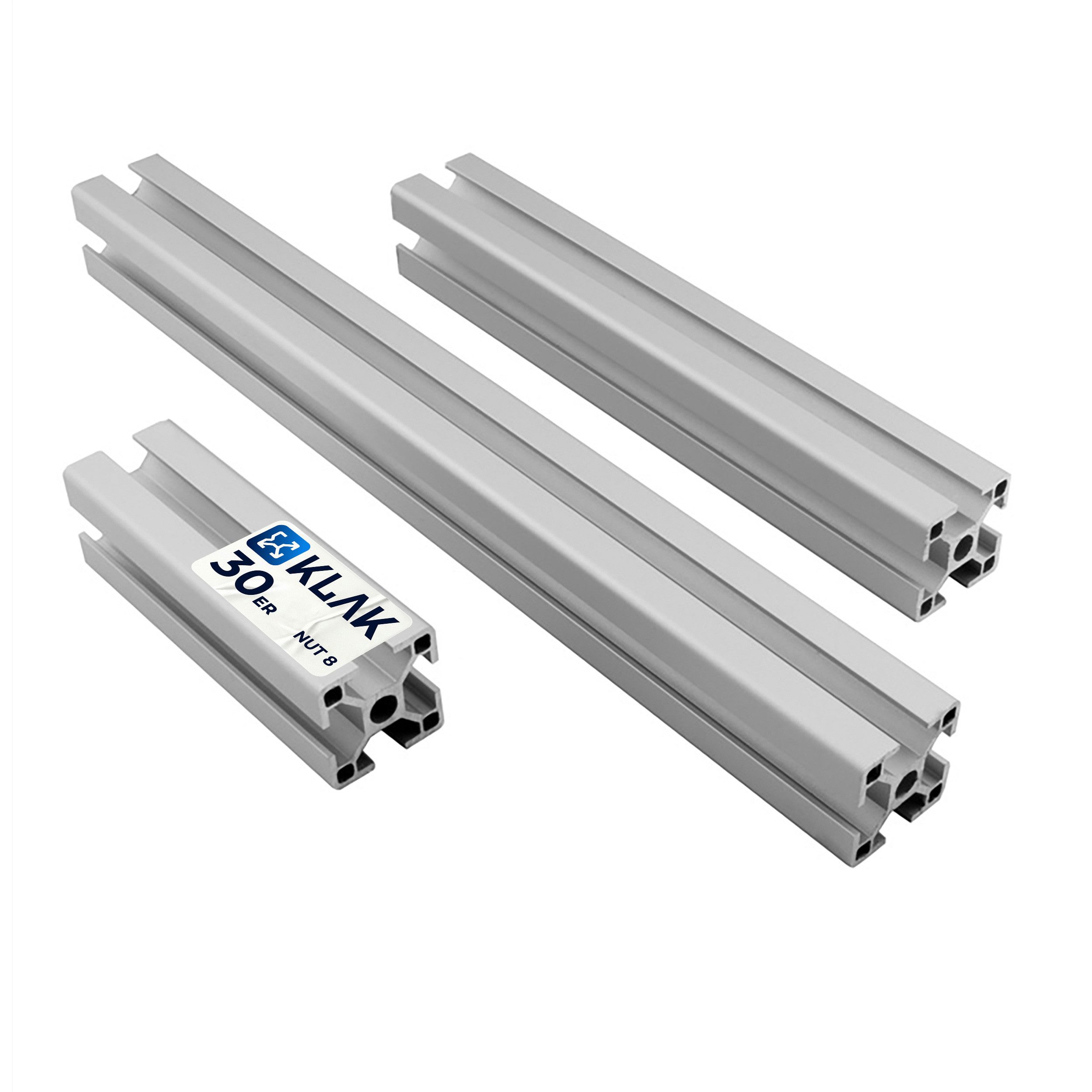 KLAK Profil KLAK 30 - Aluprofil 30x30mm System-, Montageprofil Typ-I Nut8 10-200cm