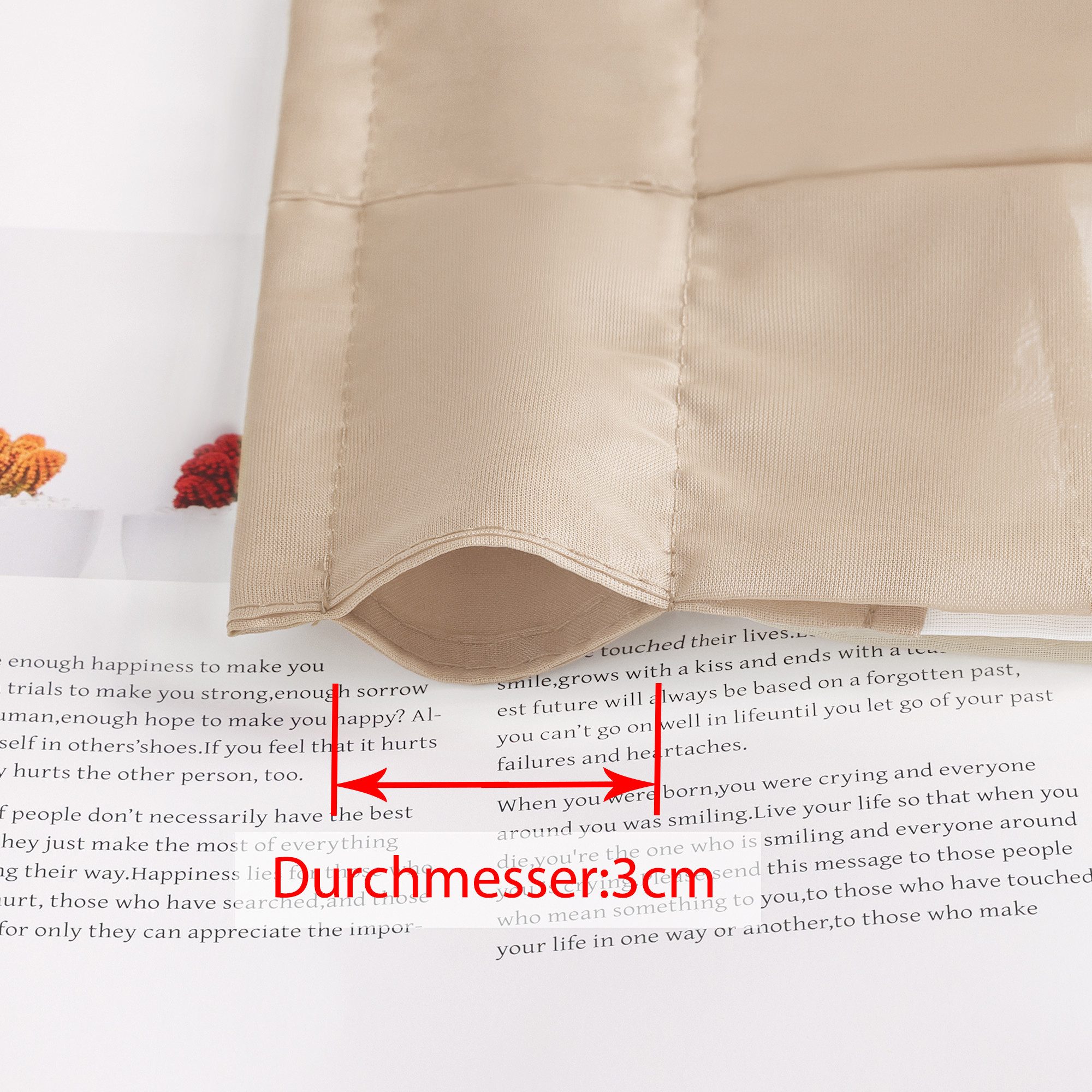 Joyswahl Scheibengardine (1 St), Stangendurchzug, transparent, Tunnelzug Voile Kurzstore,für Kleinfenster, Wellen Druck