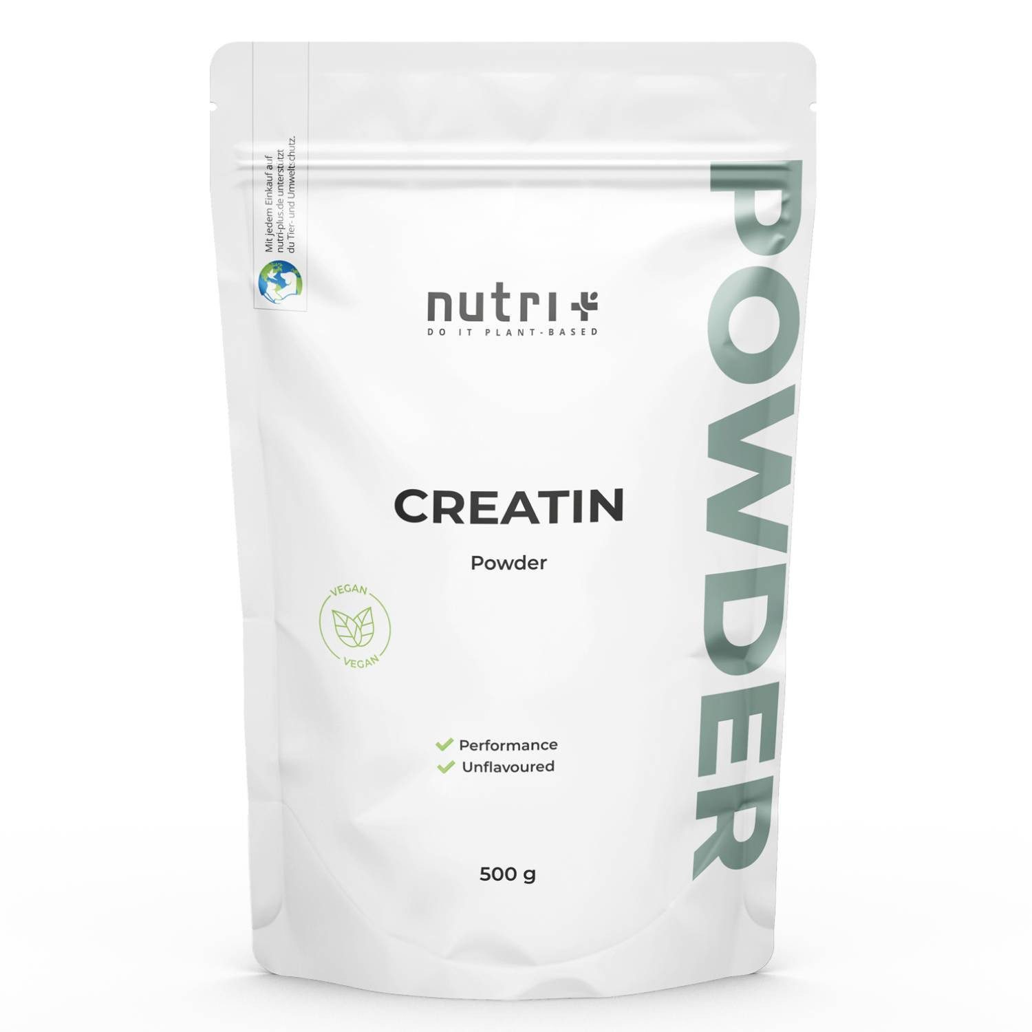 nutri+ Creatin Monohydrat Pulver + B12 - Kreatin Pulver