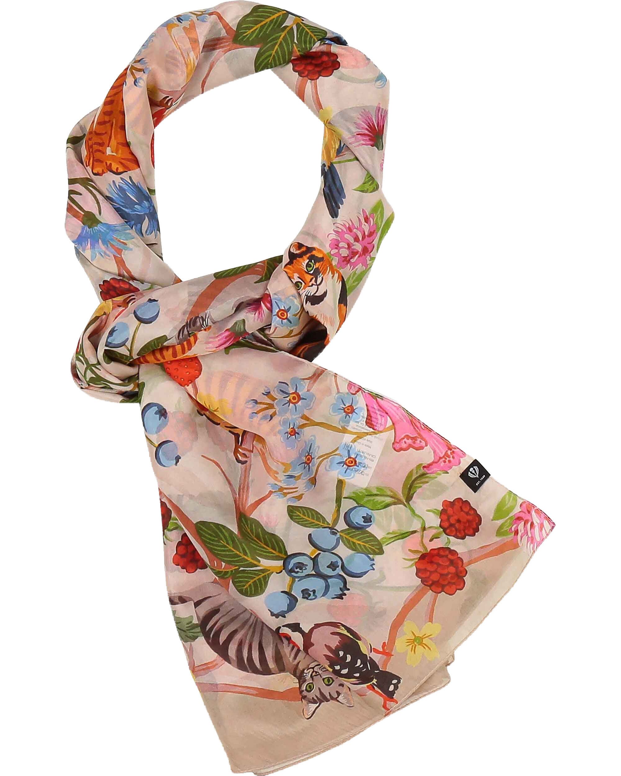 Fraas XXL-Schal XL-Seidenstola mit Pflanzen- und Tier-Design - vielseitig tragbar