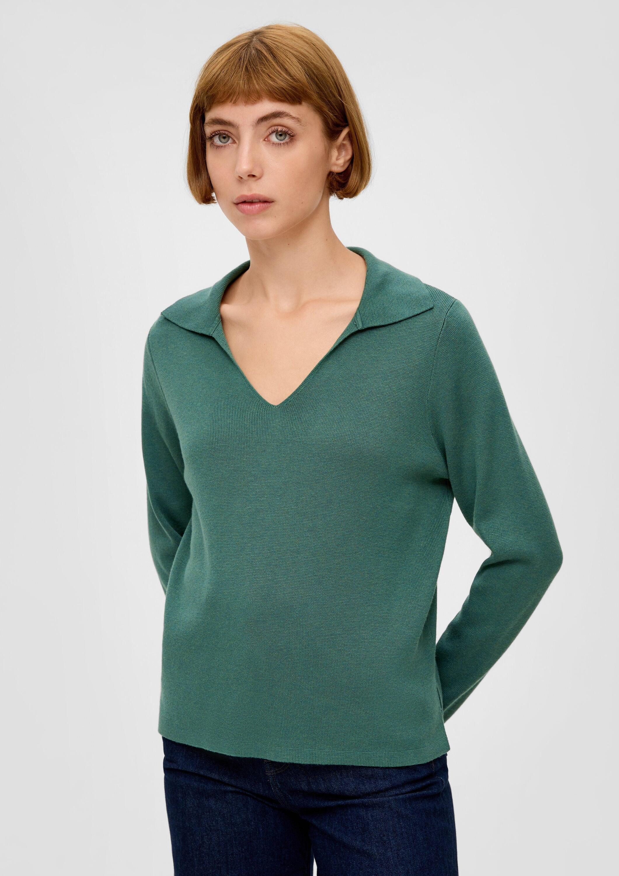 s.Oliver Longpullover Strickpullover Pullover aus Viskosemix günstig online kaufen