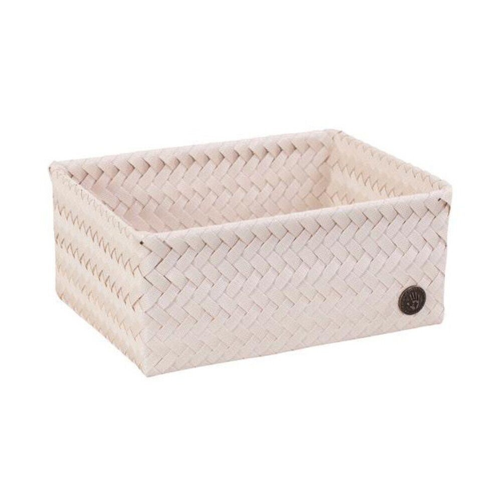 Handed By Flechtkorb Fit medium high Korb offen 24x18x10 cm champagner (1 St), Fit medium high Korb offen, 24,00cm, Kunststoffgeflecht, champagner