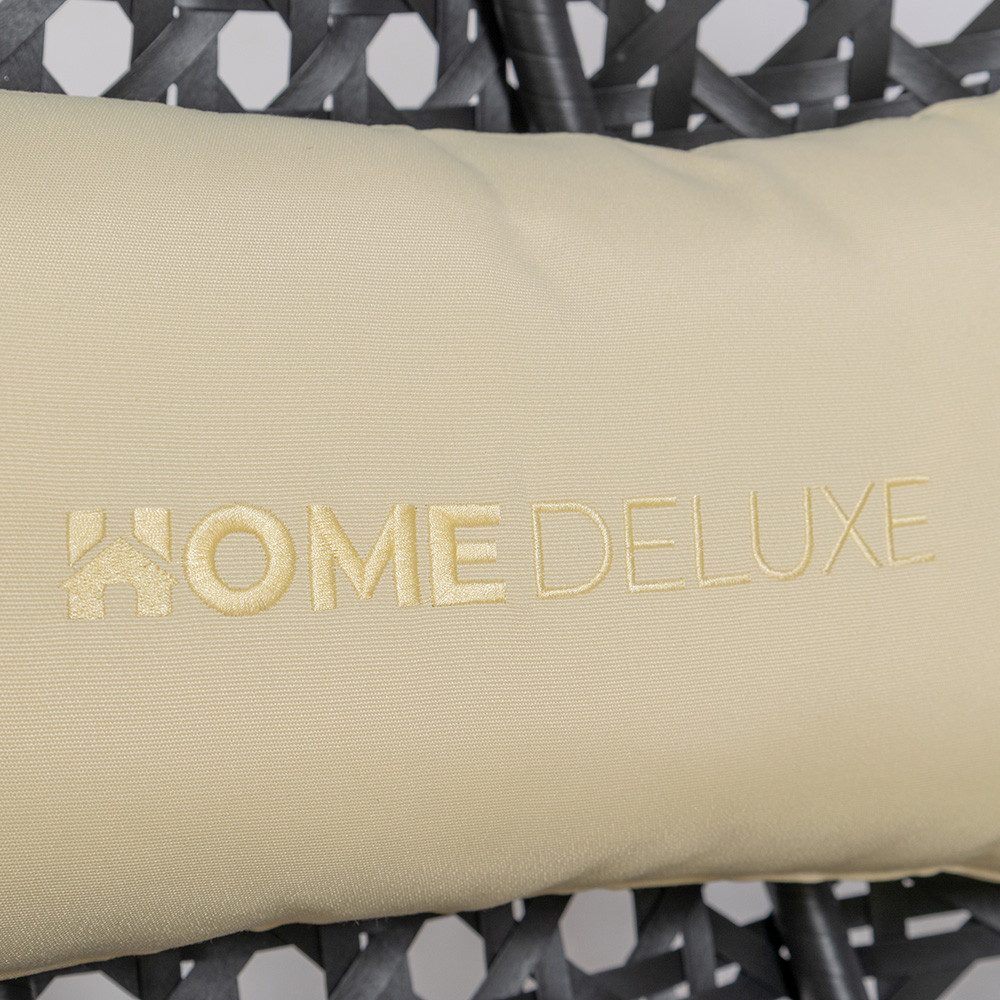 HOME DELUXE Hängesessel Polyrattan Hängesessel TWIN - Korb + Kissen (Set, 2-St., Korb und Kissen)