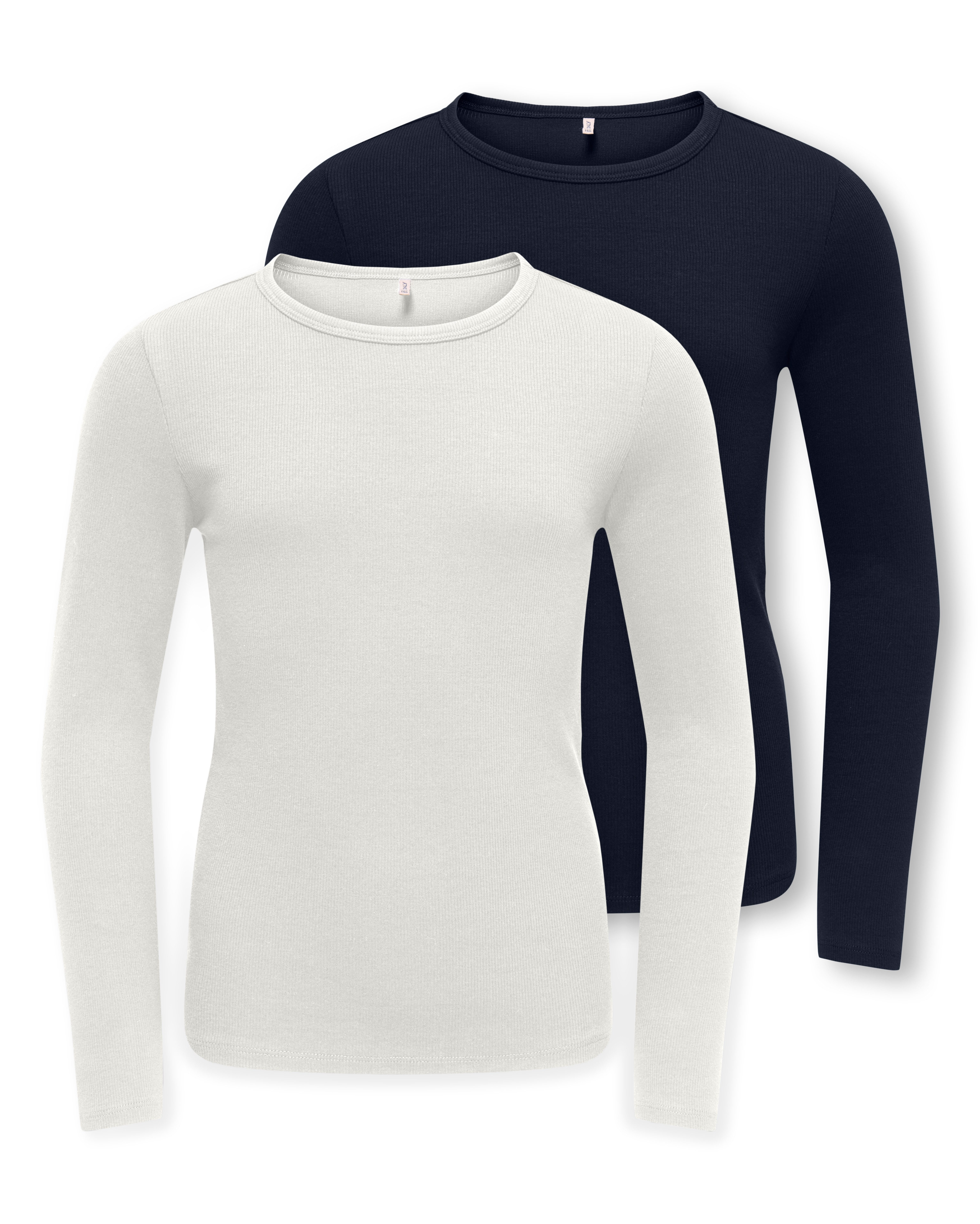 Langarmshirt KOGLUCKY L/S O NECK TOP JRS 2-PACK