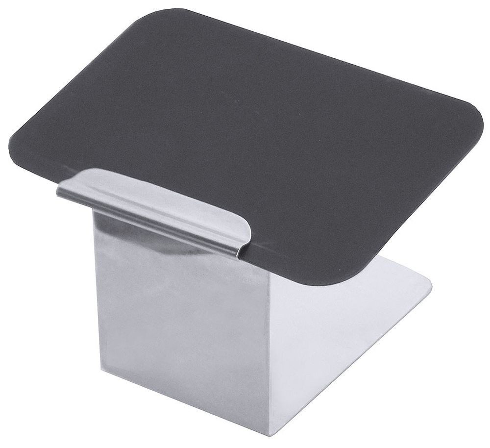 Contacto Tischkartenhalter, Edelstahl, aus Edelstahl 18/10, mit Schreibtafel DIN A7, Polyethylen