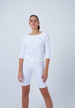 SPORTKIND Funktionsshirt Tennis 3/4 Loose Fit Shirt Mädchen & Damen weiß