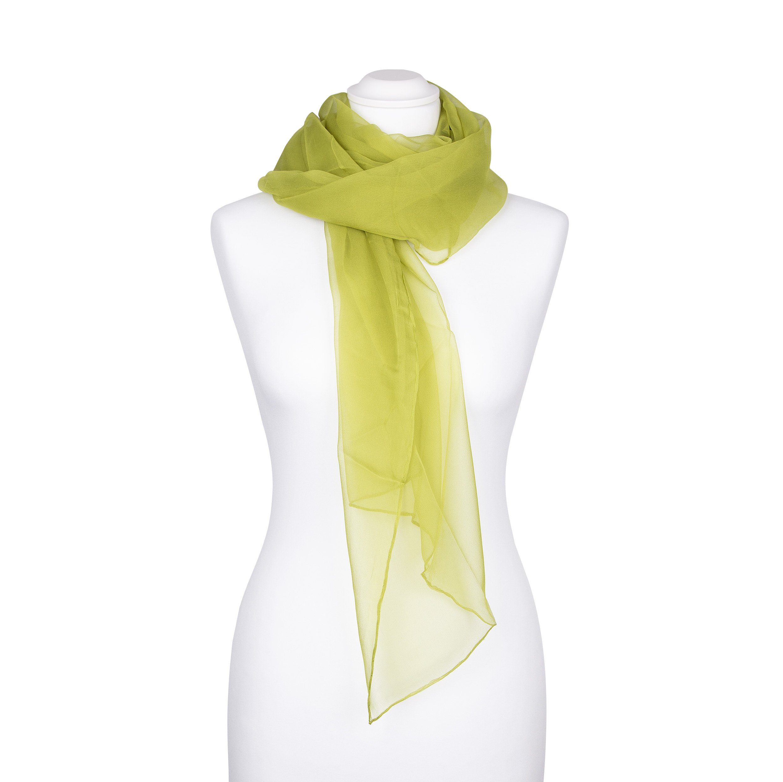 Seidenschal Seidenschal Halstuch Schal Chiffon Limone