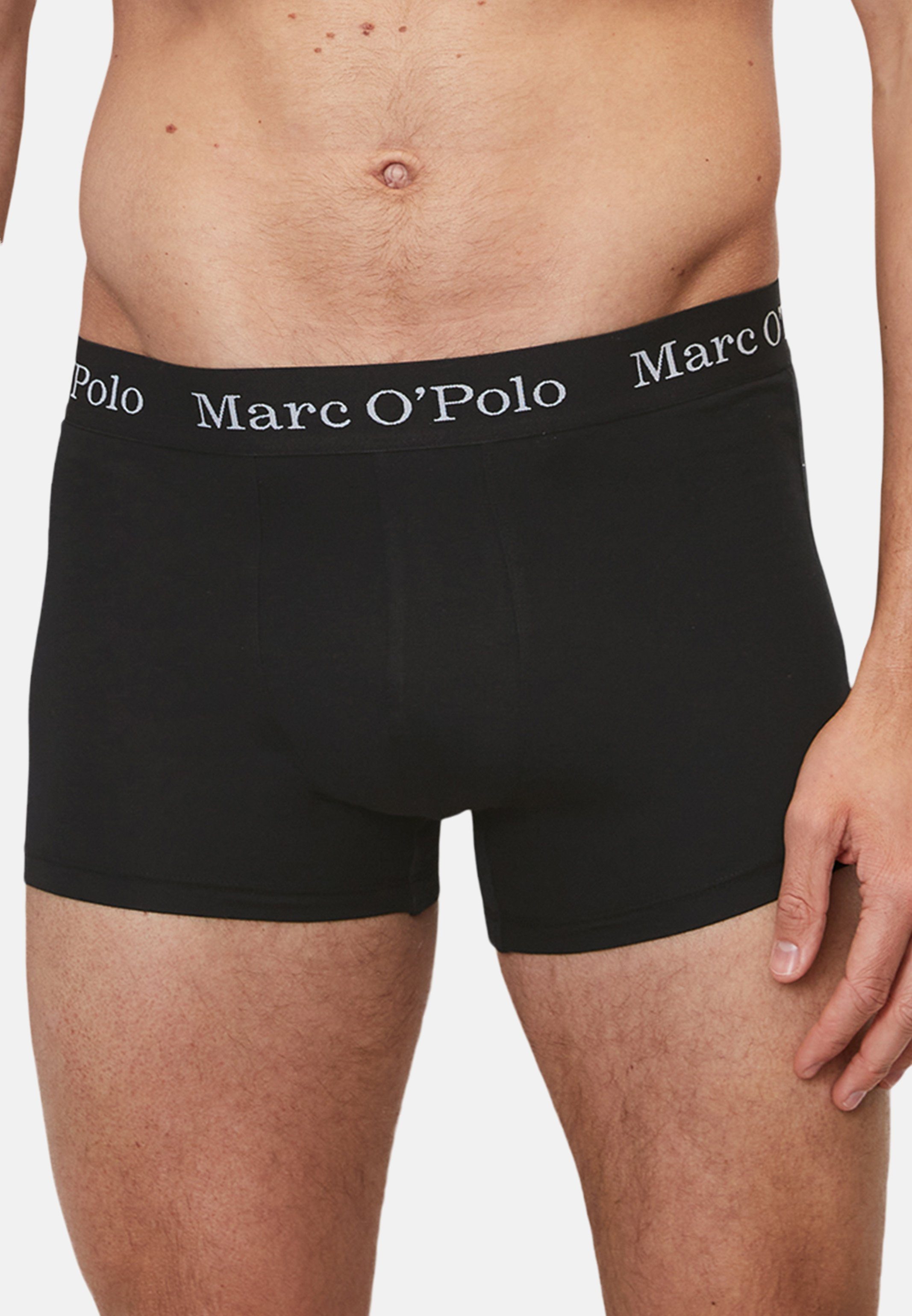 Long / Elements Marc Pant 6er - Baumwolle Organic - Ohne O'Polo Short (Spar-Set, Retro Cotton 6-St) Pack Schwarz Eingriff Boxer -