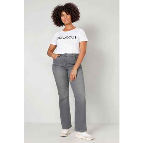 Dollywood Regular-fit-Jeans Bootcut-Jeans Stretchkomfort 5-Pocket mit Schlag