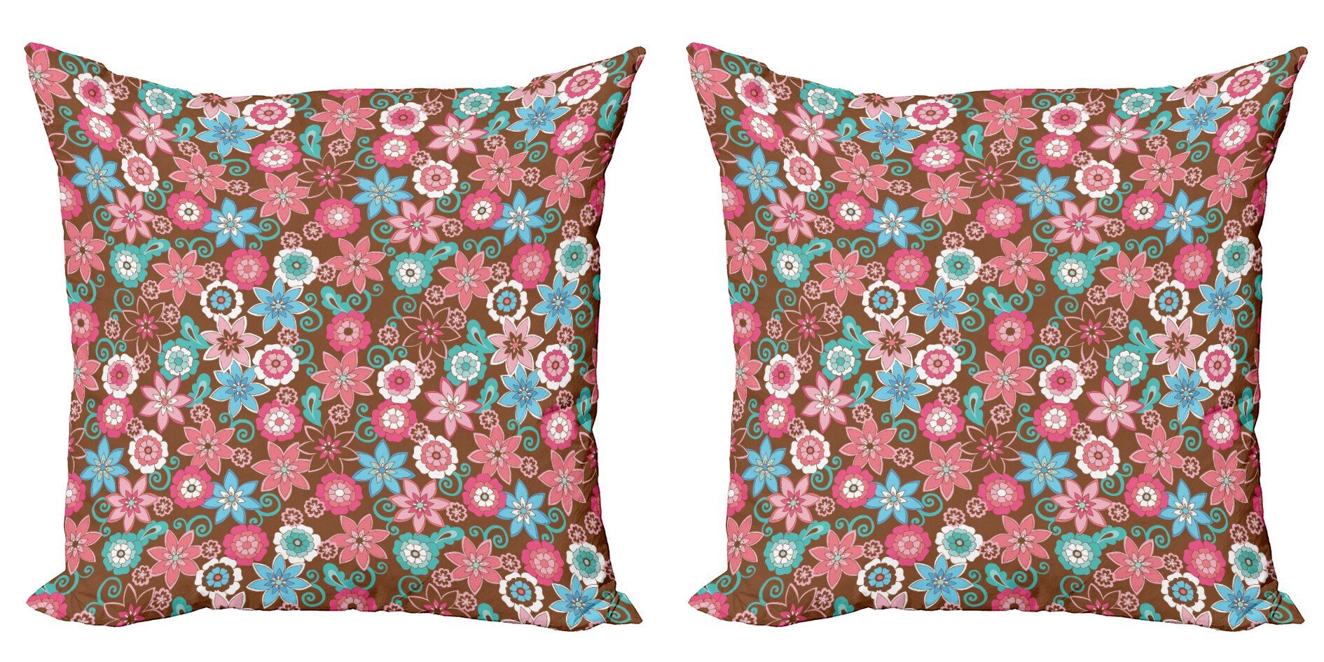 Röschen (2 Abakuhaus Accent Stück), Blumen Modern Kissenbezüge Doppelseitiger Digitaldruck, Blütenblätter