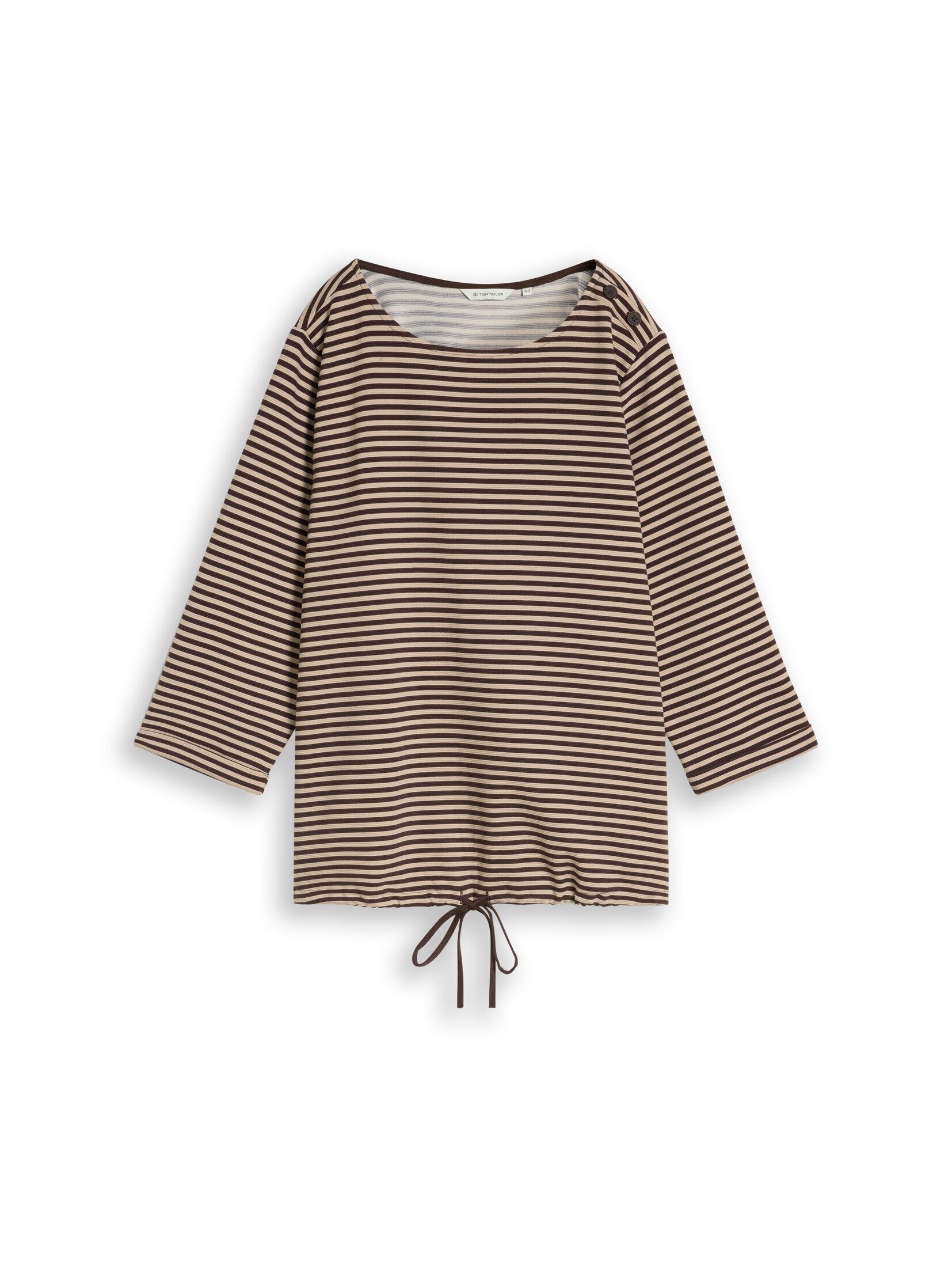 TOM TAILOR PLUS 3/4-Arm-Shirt T-Shirt (im Einserpack) Plus Size - Langarmshirt mit Knopf-Details – Bild 2 von 5