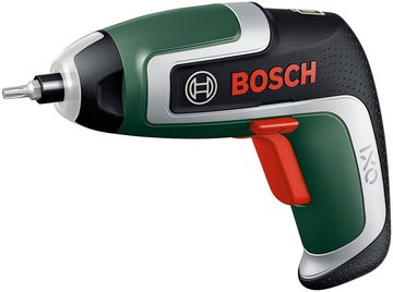 Bosch Home & Garden Akku-Schrauber IXO 7, 5,5 Nm, mit 10 Standard-Schrauberbits, Bit-Halter und Aufbewahrungsbox