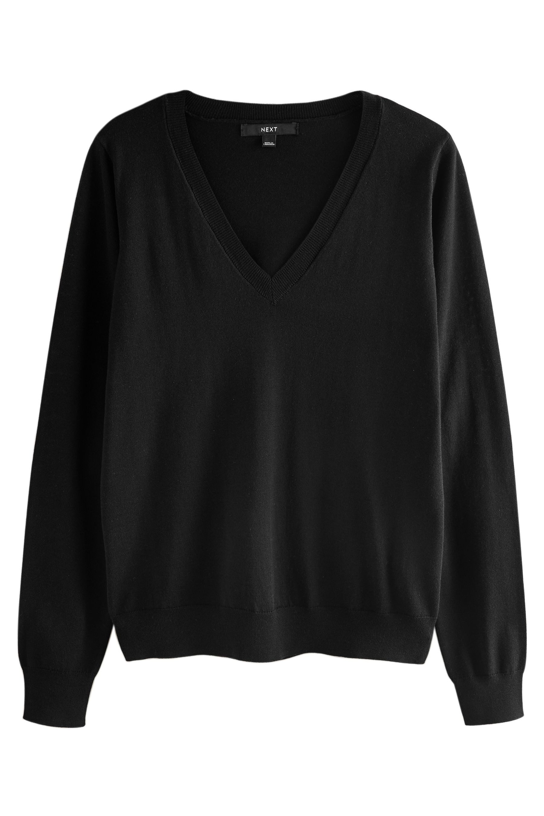 Next V-Ausschnitt-Pullover Weicher Pullover mit V-Ausschnitt und Baumwolle günstig online kaufen