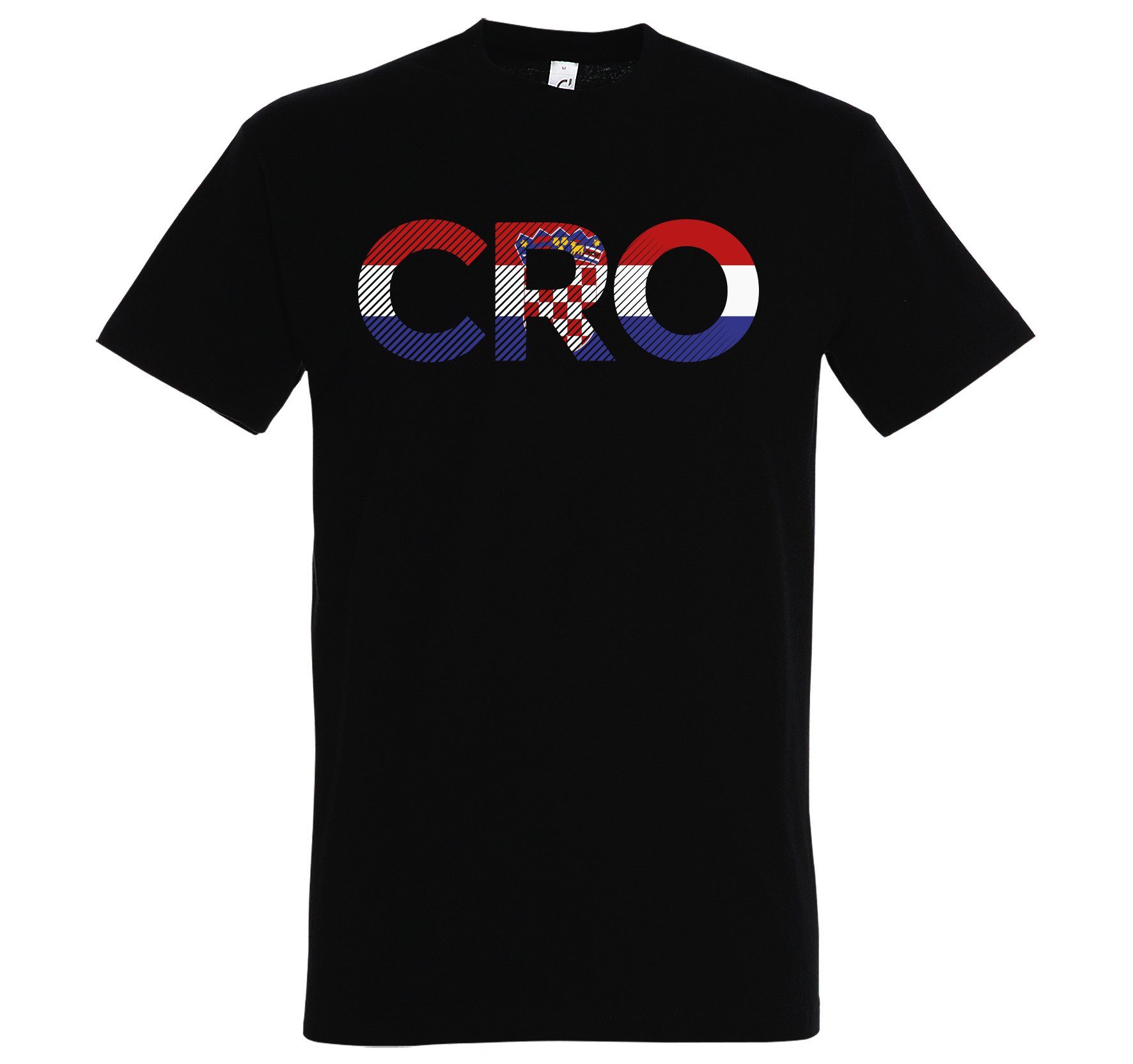 Youth Designz T-Shirt Kroatien Herren T-Shirt im Fußball Look mit CRO Frontprint