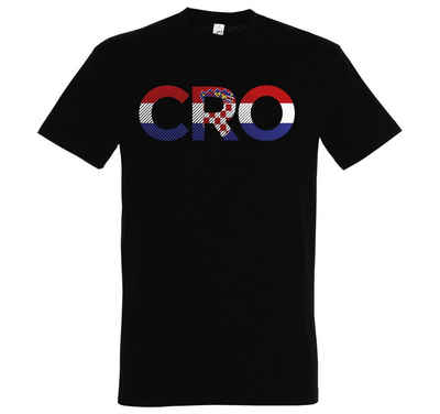 Youth Designz T-Shirt Kroatien Herren T-Shirt im Fußball Look mit CRO Frontprint
