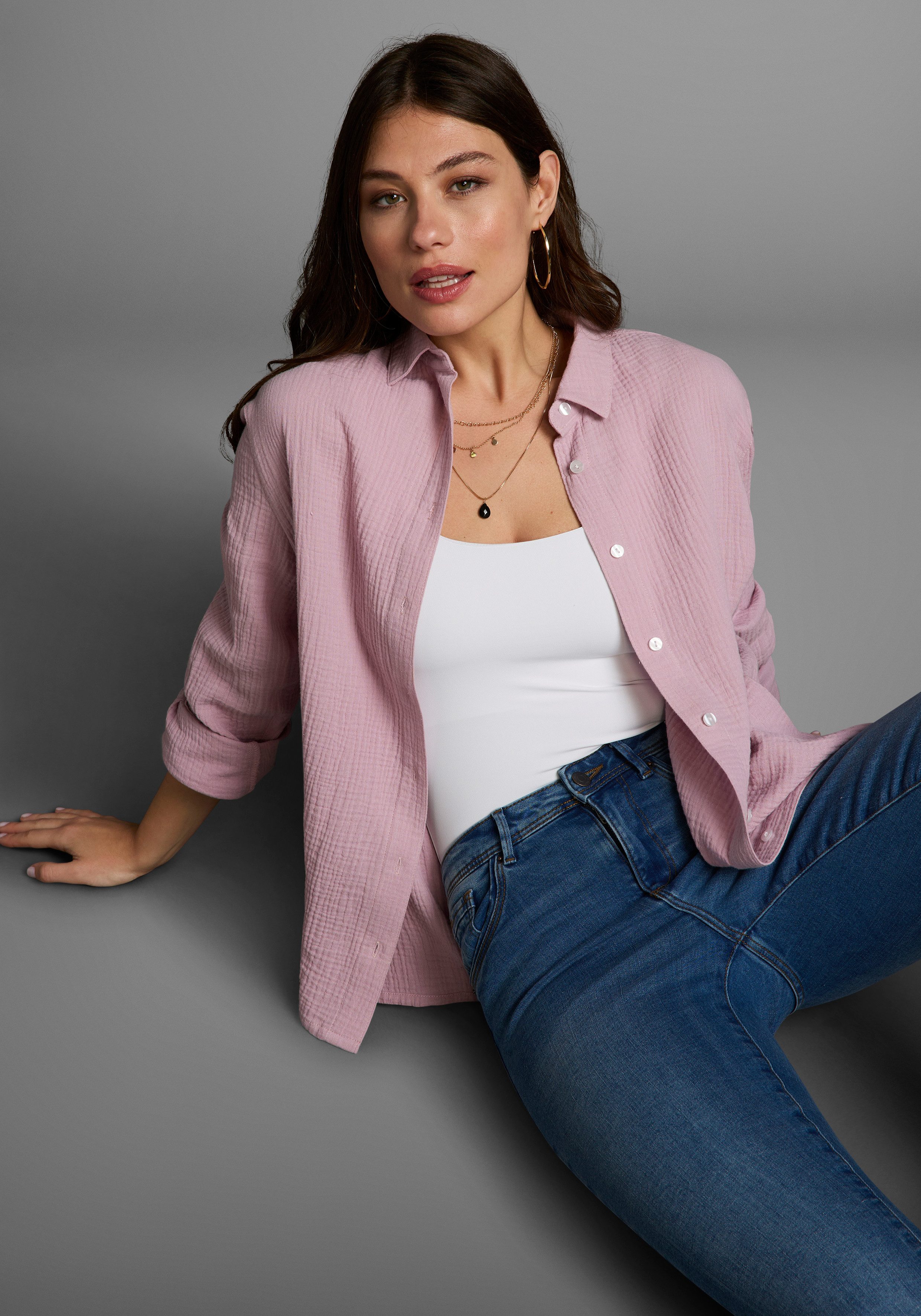 Laura Scott Longbluse in Musselin-Qualität günstig online kaufen