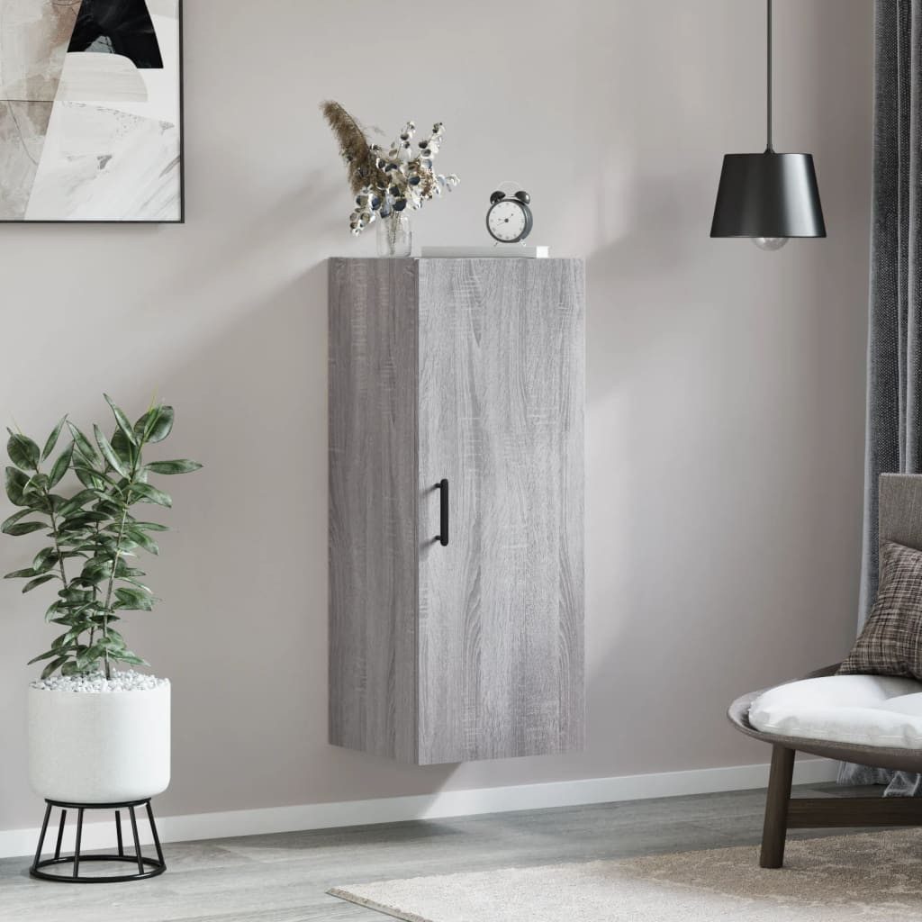 vidaXL Hängeschrank NA Hängeschrank Grau Sonoma 34,5x34x90 cm Holz für vielseitige Nutzung