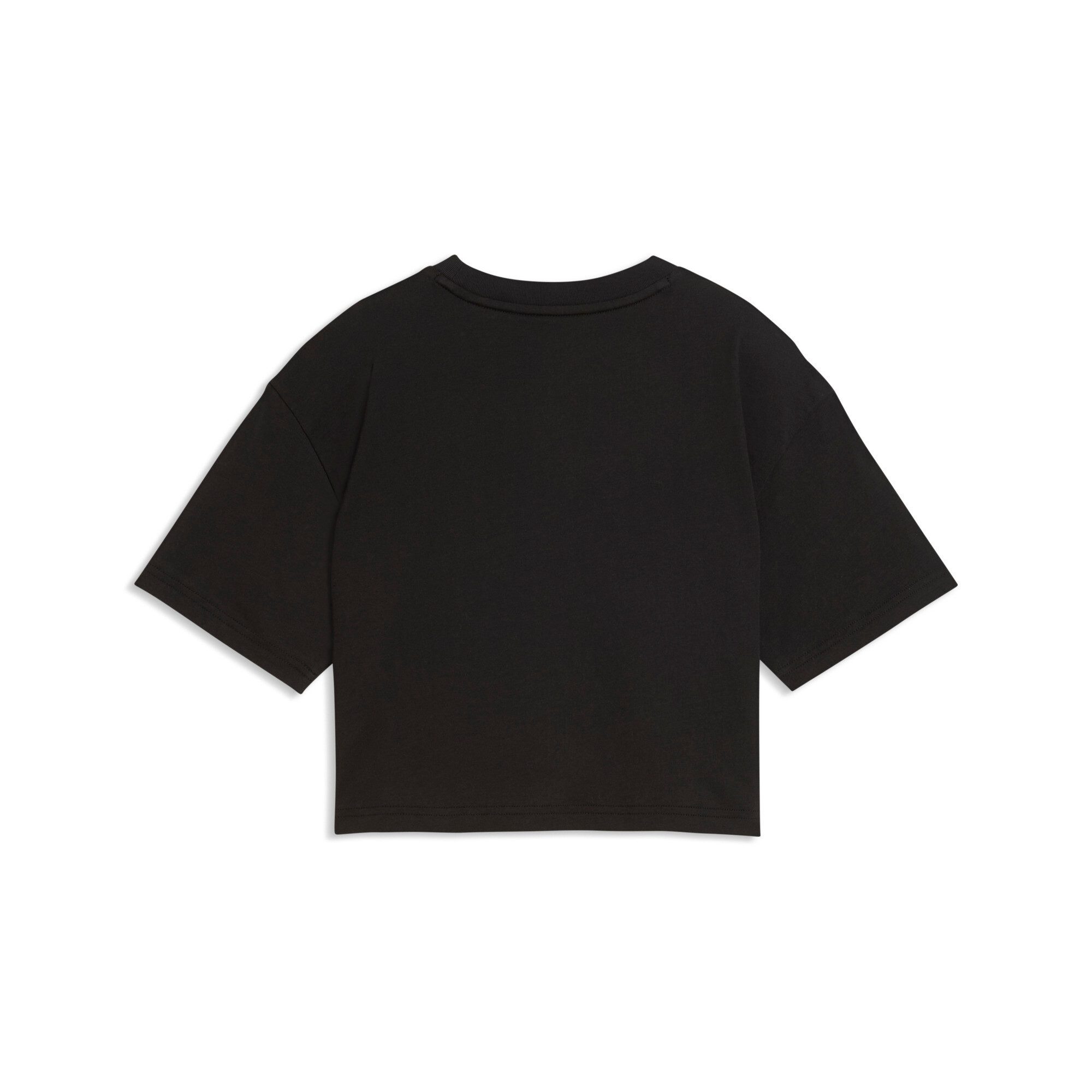 PUMA T-Shirt ESS 2 COLOR NO. 1 LOGO SHORT LENGTH TEE G für Jugendliche, lockere Passform, Kurzarm