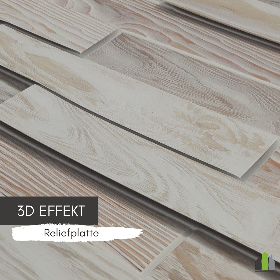 STM Company 3D Wandpaneel 3D-Wandpaneele PVC, Holz Optik, 1-20 Platten - 0.5-10 m², (1-tlg) Für Wohnzimmer, Küche & Bad, Einfache DIY-Montage