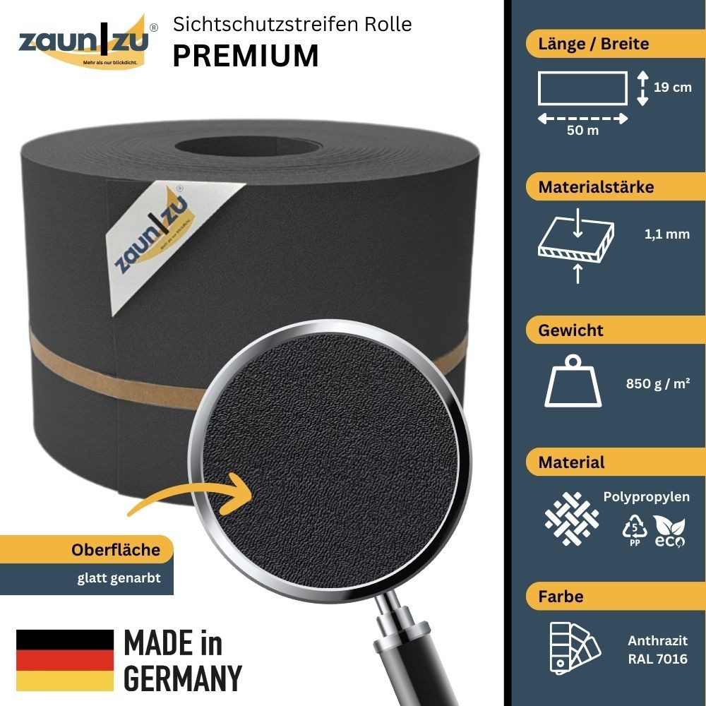 zaunzu Sichtschutzstreifen Premium für Doppelstabmatten Zaunblende günstig online kaufen