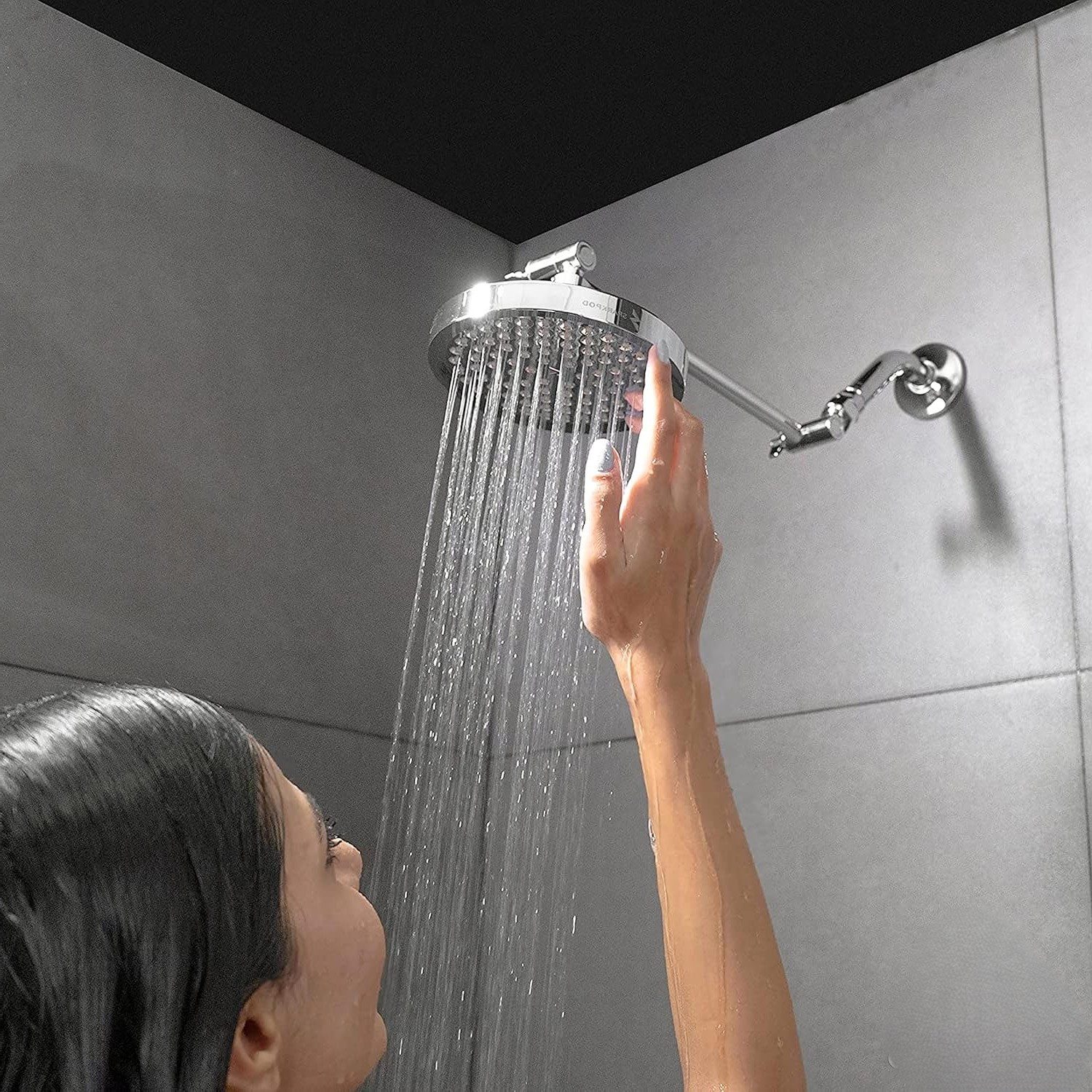 sparkpod Regenduschkopf Luxus XL Hochdruck Duschkopf Regendusche Anti-Kalk Düsen Spa-Feeling, (Hochdruck-Wasserdurchfluss, modernes Design, langlebiges Material – Bild 5 von 5