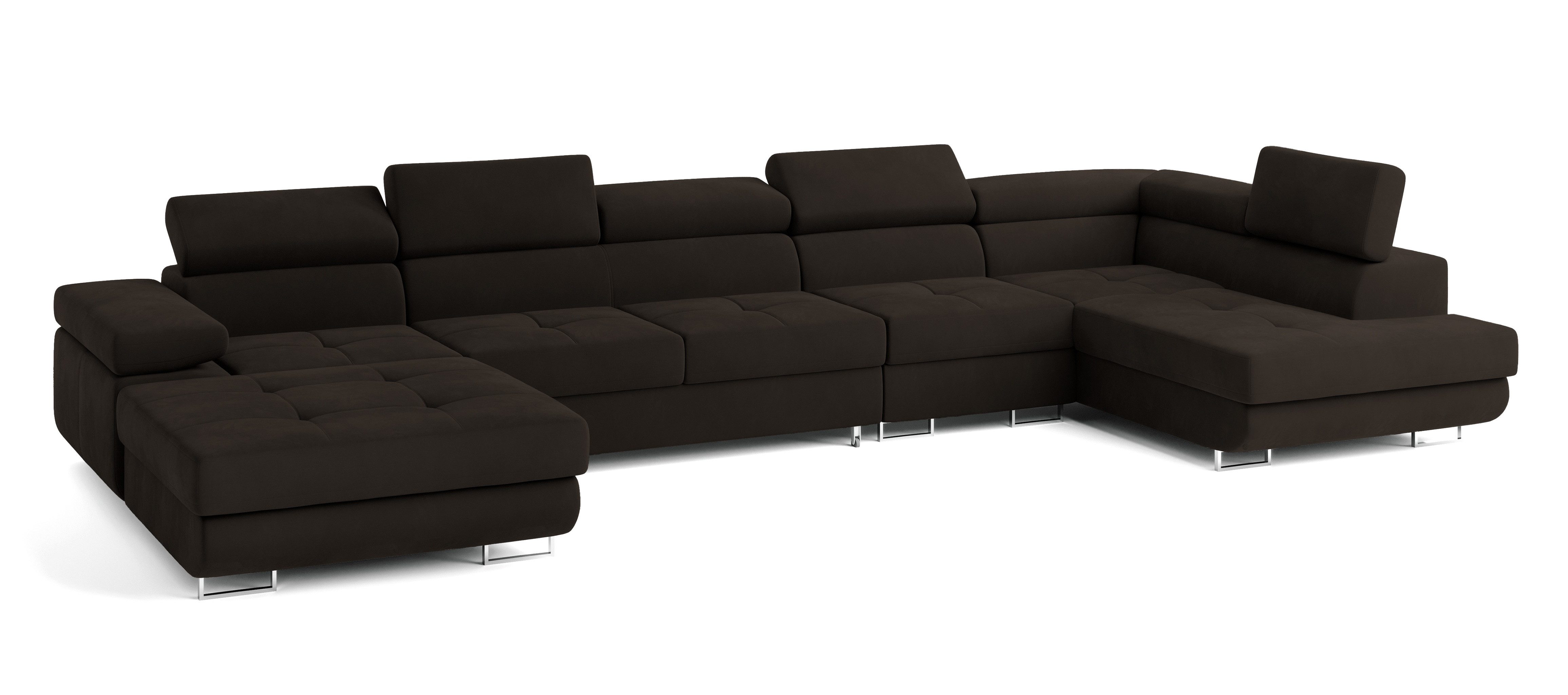 Masseno Ecksofa VELORA mit Schlaffunktion U-Form, günstig online kaufen