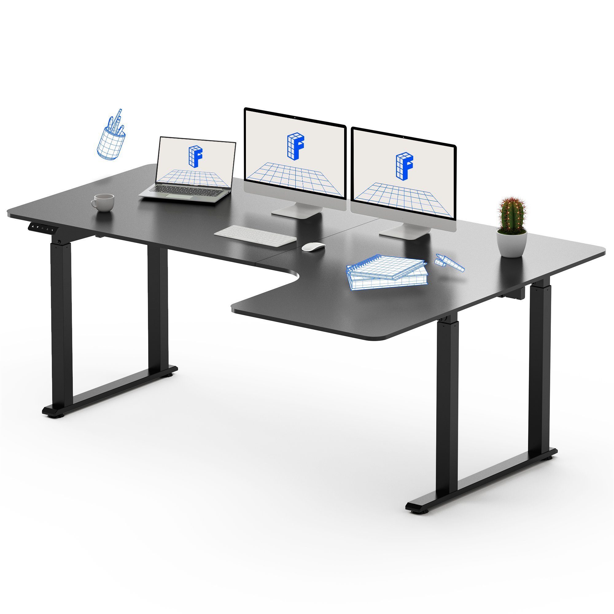 FLEXISPOT Schreibtisch Elektrisch höhenverstellbarer Tisch mit Doppelmotor günstig online kaufen